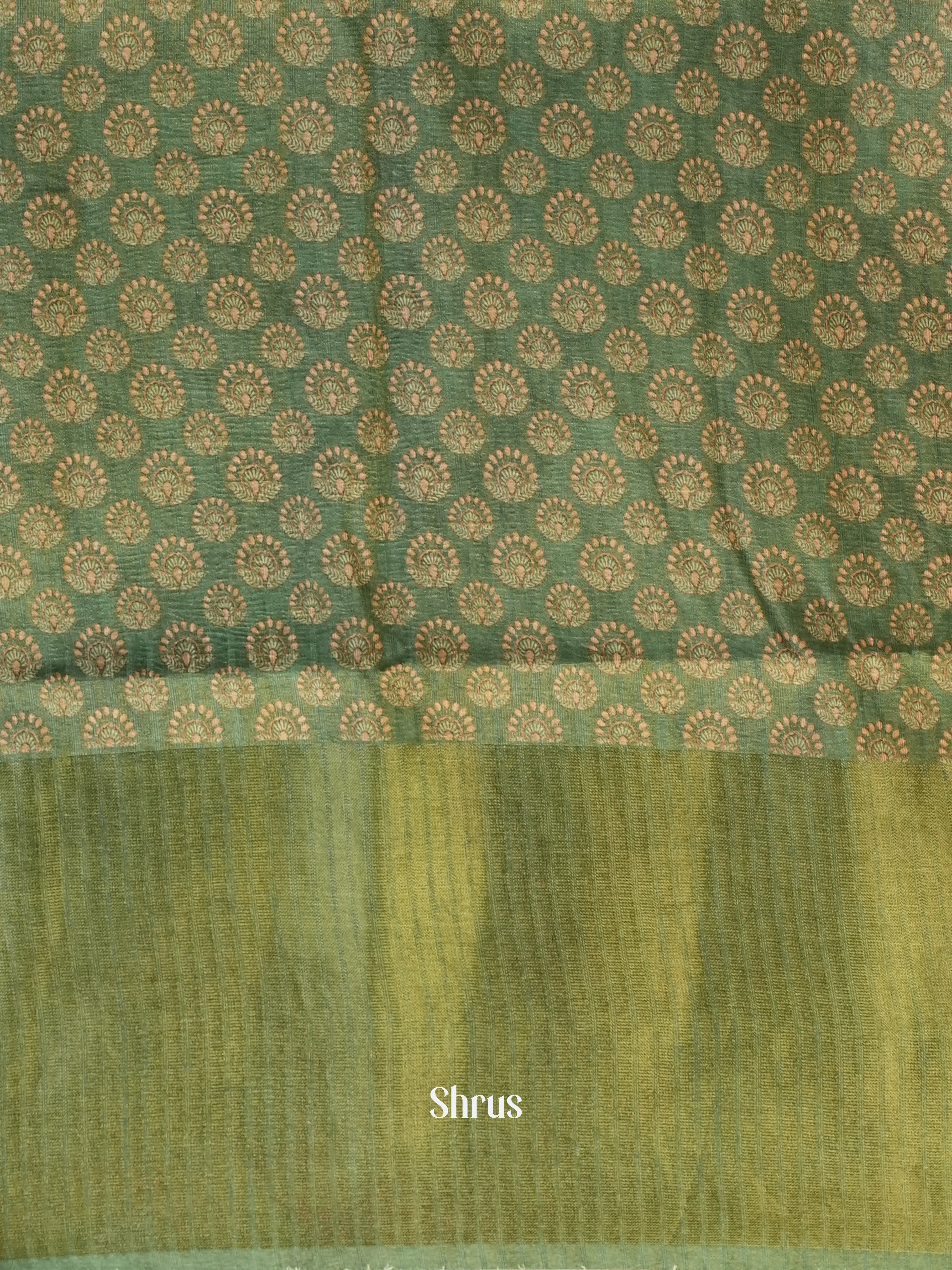 Green - Matka Cotton Saree - Shop on ShrusEternity.com