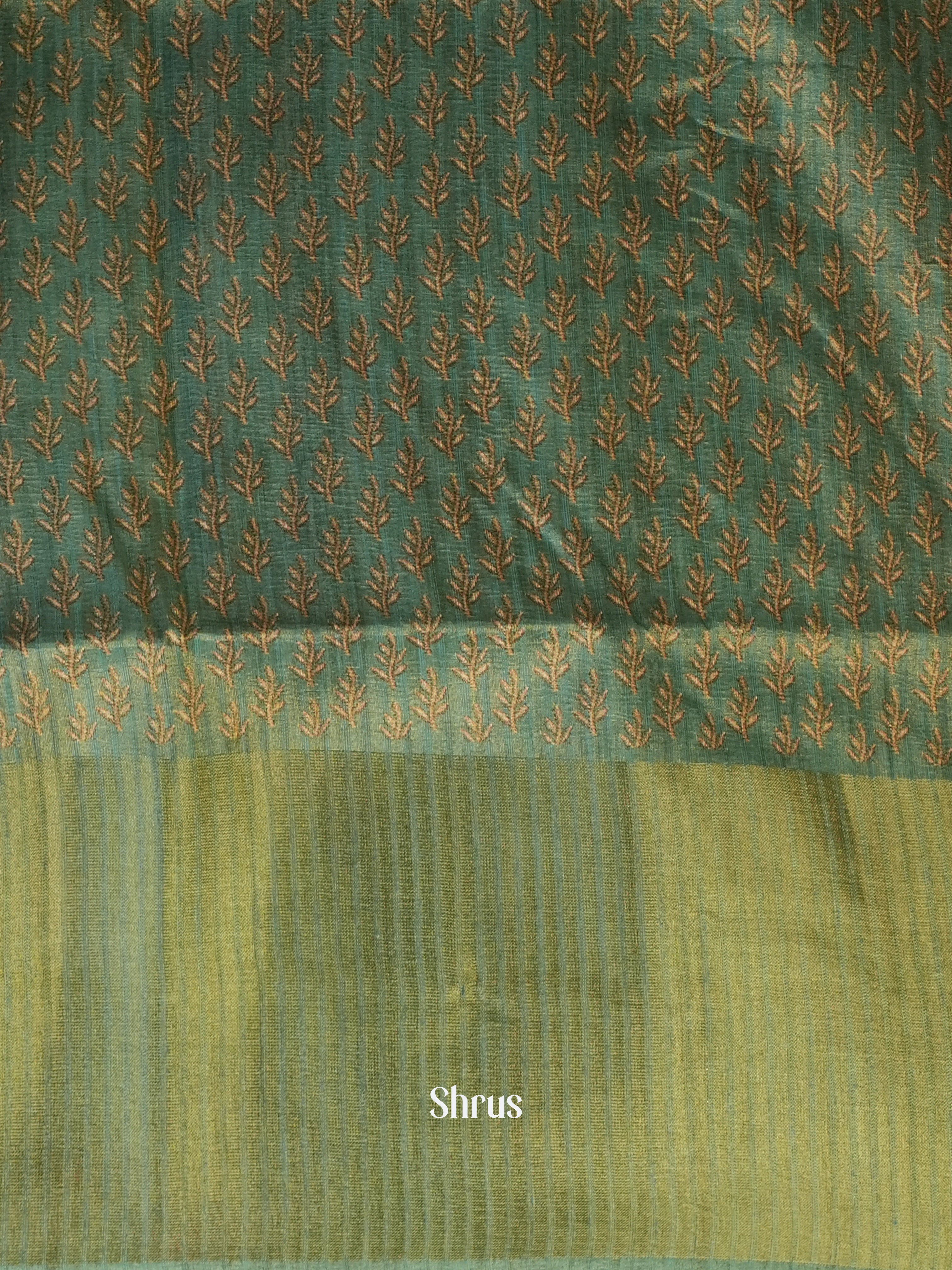 Green - Matka Cotton Saree - Shop on ShrusEternity.com