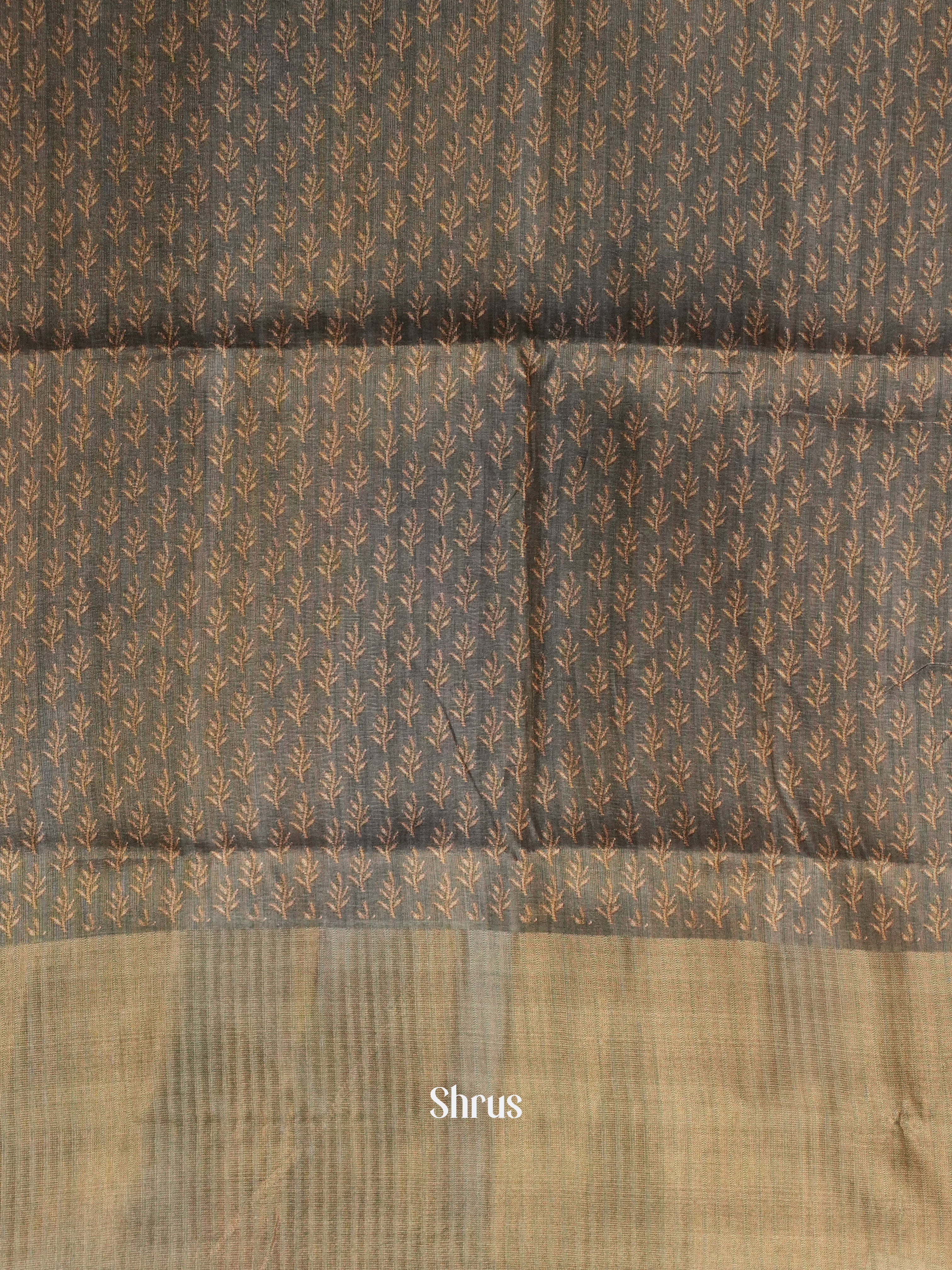 Grey - Matka Cotton Saree - Shop on ShrusEternity.com