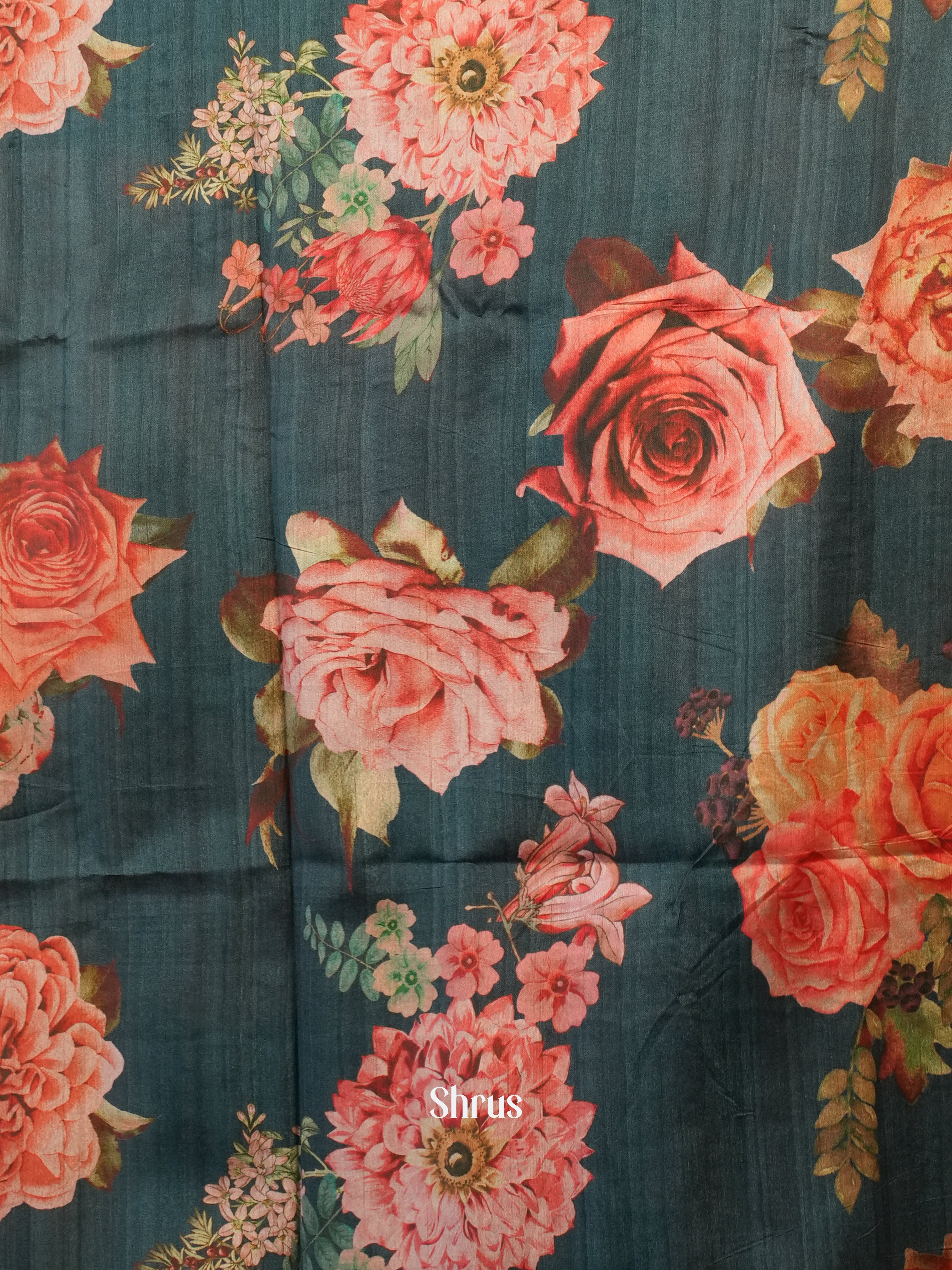 Cream & Green - Matka Cotton Saree - Shop on ShrusEternity.com