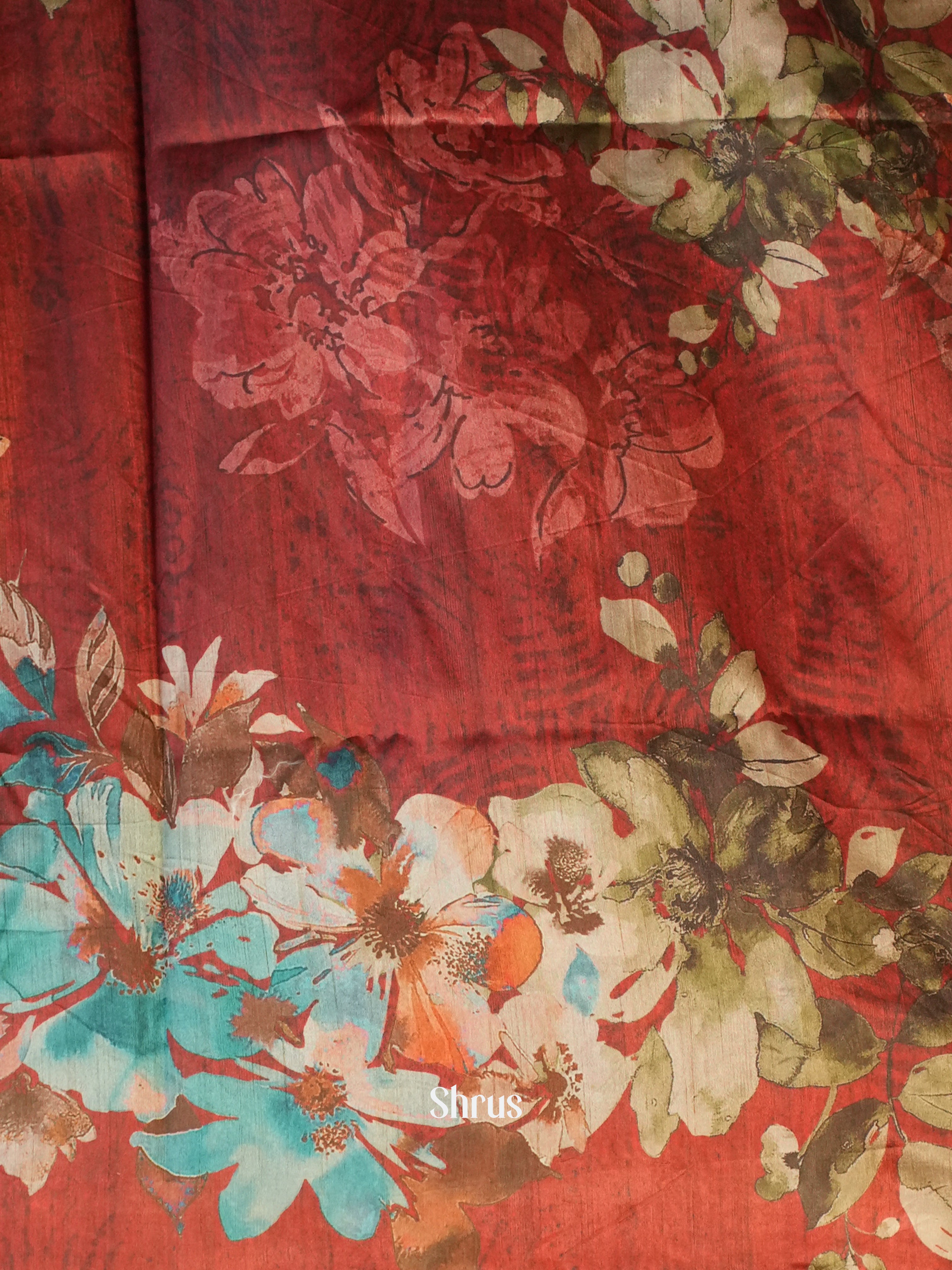 Cream & Brown - Matka Cotton Saree - Shop on ShrusEternity.com