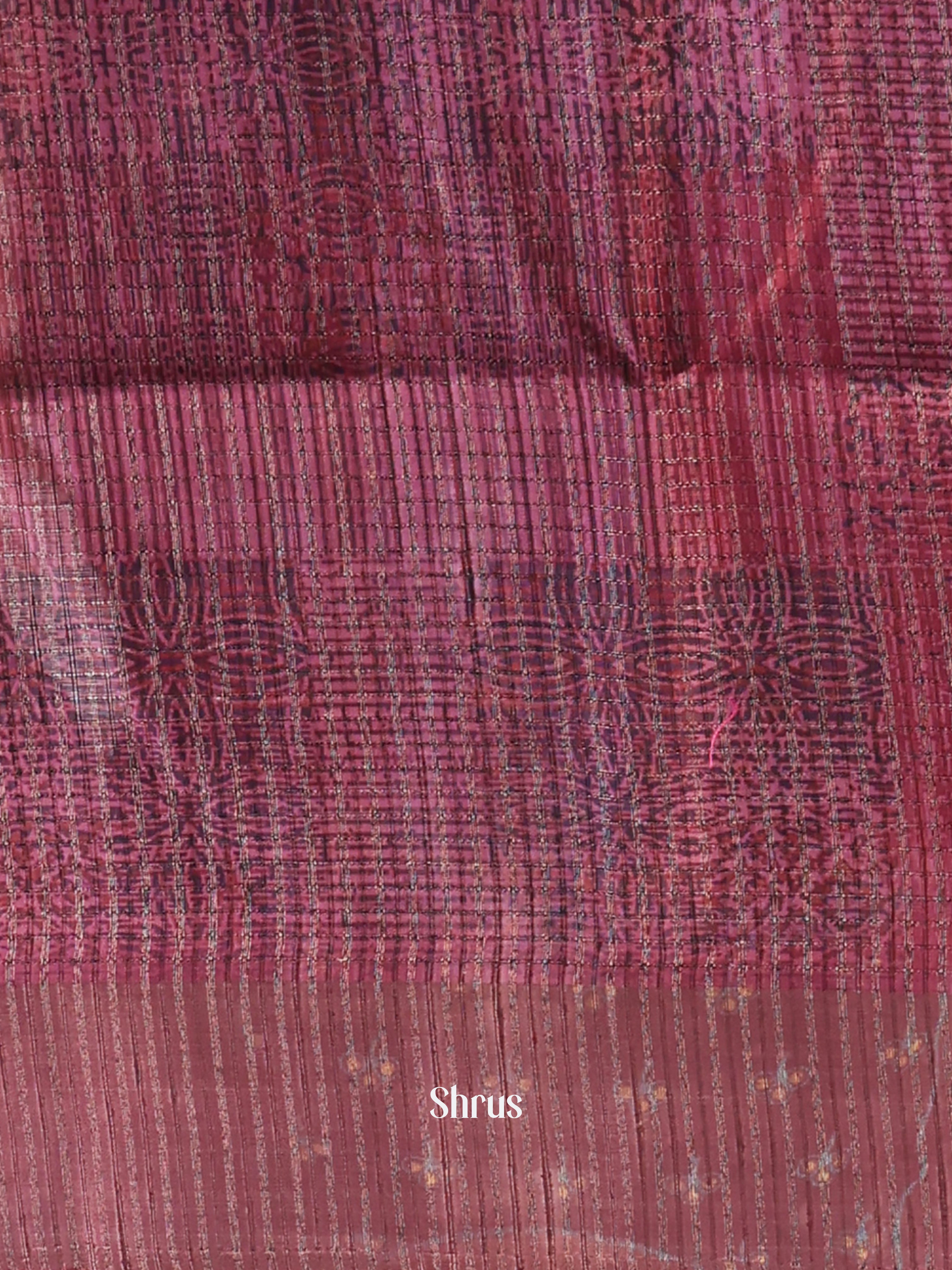 Purple - Semi Tussar Saree - Shop on ShrusEternity.com