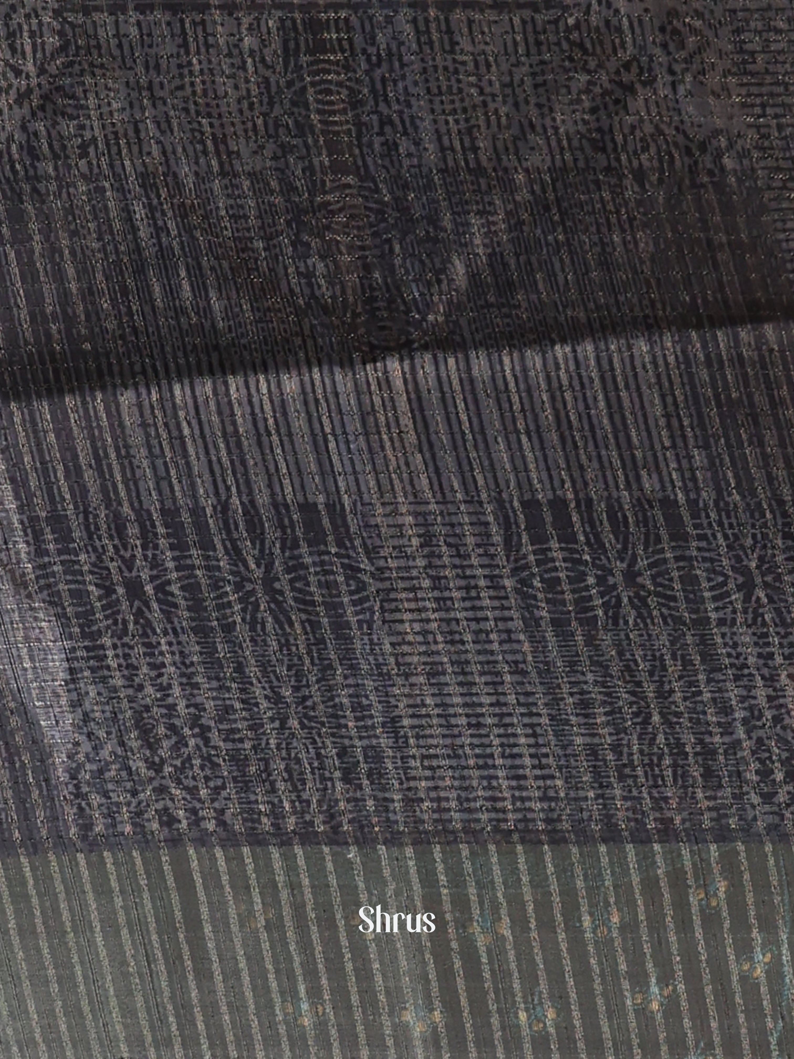 Black - Semi Tussar Saree - Shop on ShrusEternity.com