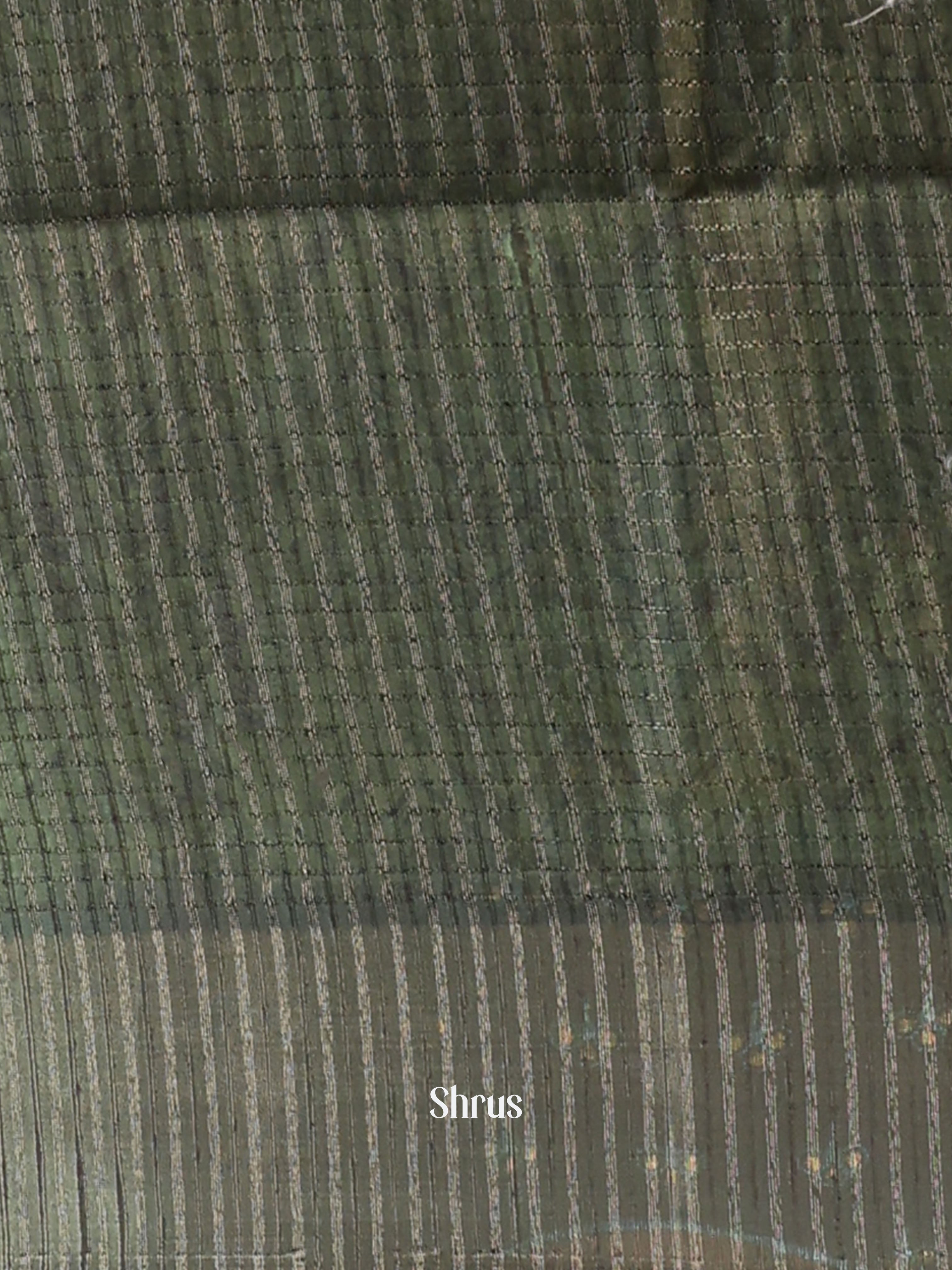 Green - Semi Tussar Saree - Shop on ShrusEternity.com