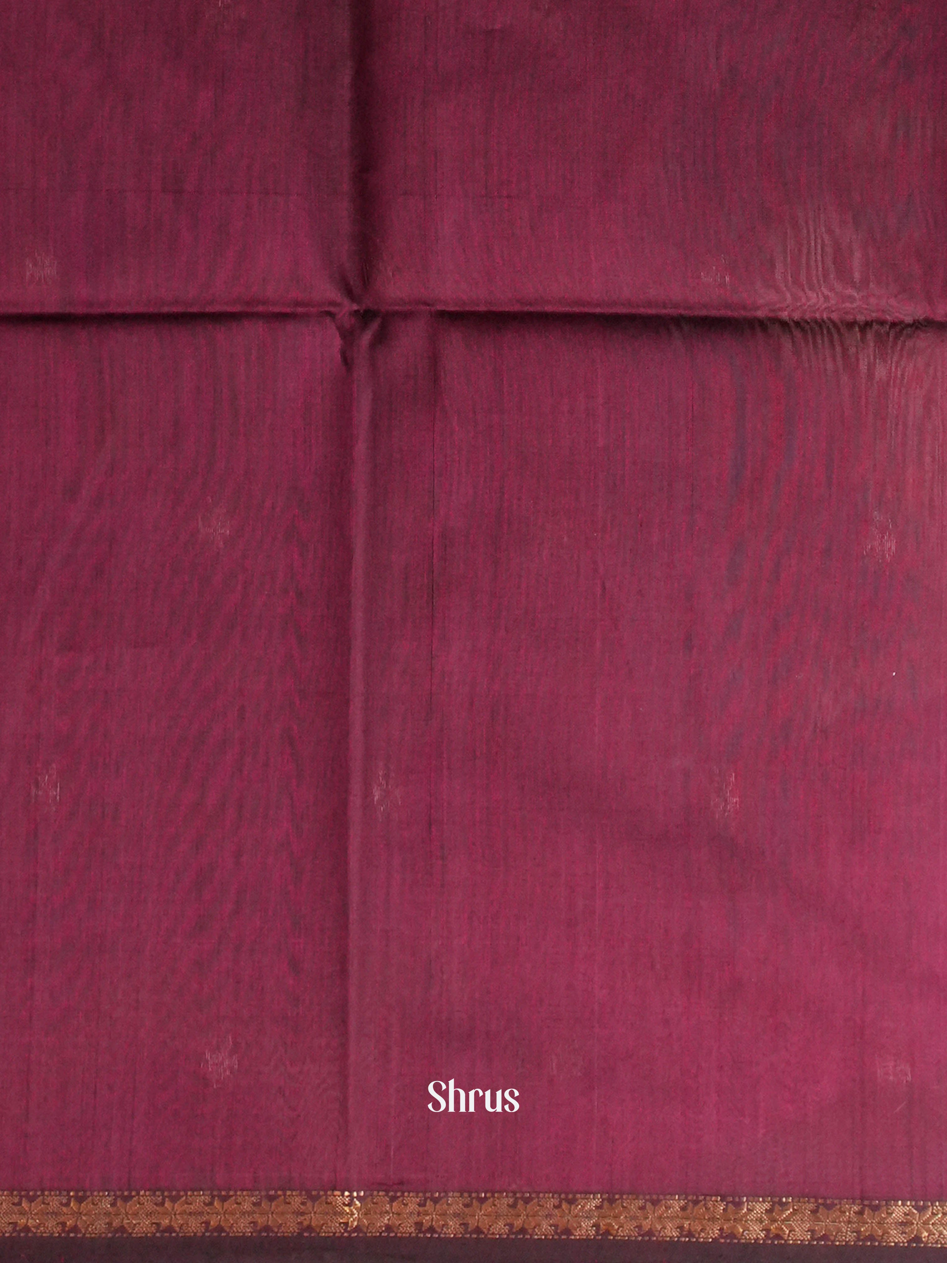 Deep wine Maheshwari silkcotton Saree - Shop on ShrusEternity.com