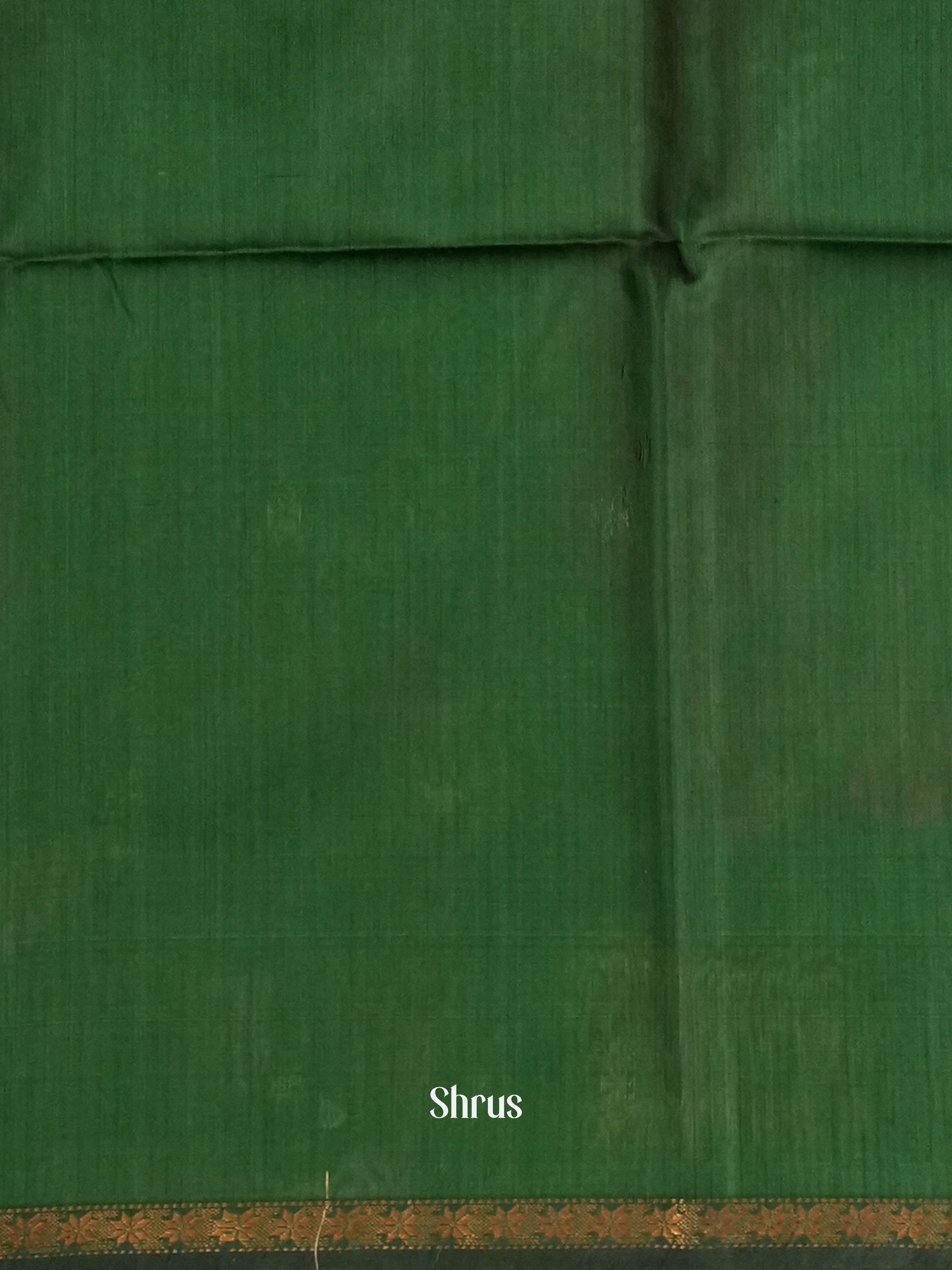 Green - Maheshwari silkcotton Saree - Shop on ShrusEternity.com
