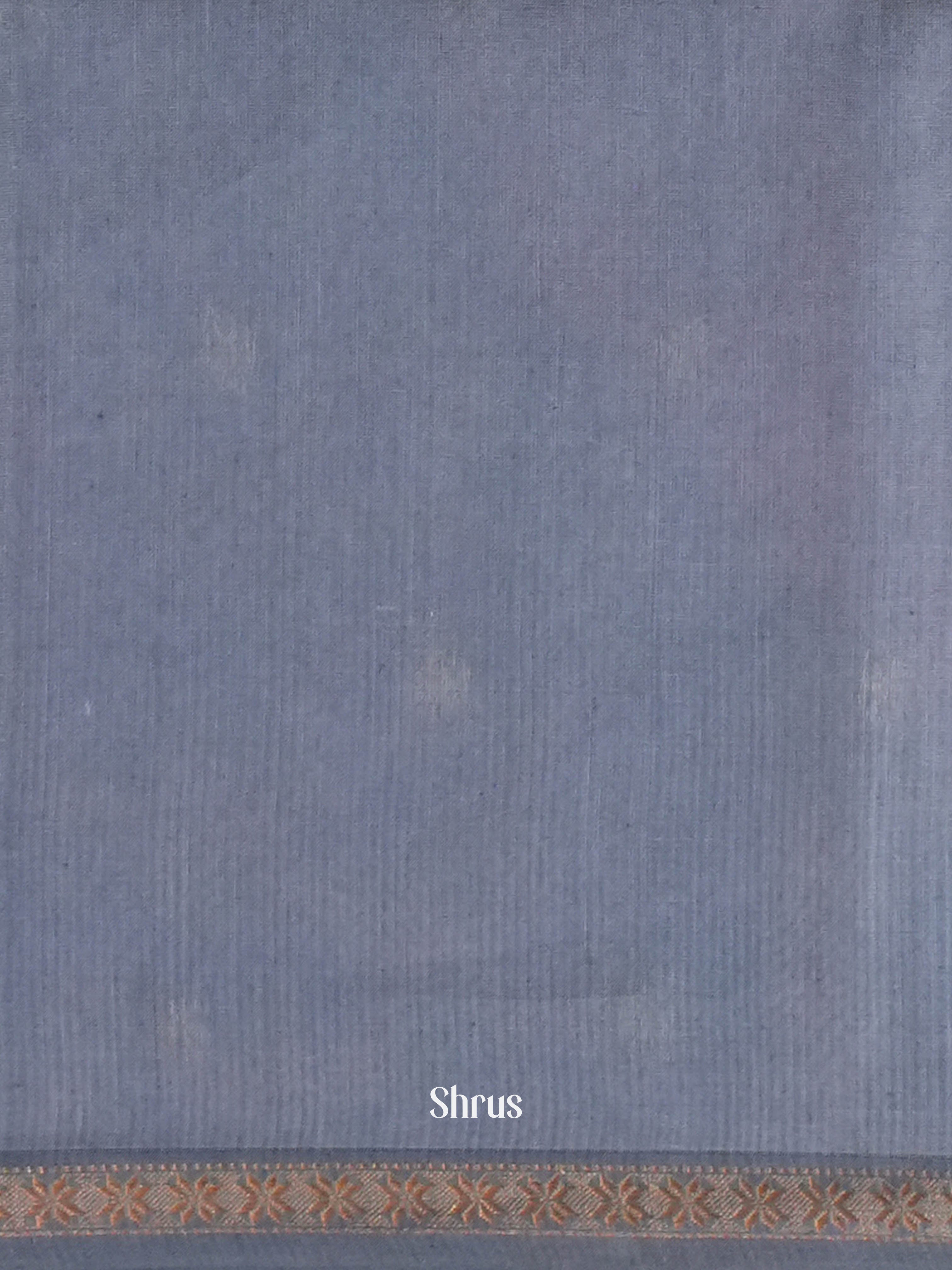 Cream Grey Maheshwari silkcotton SareeCIS05069 - Shop on ShrusEternity.com