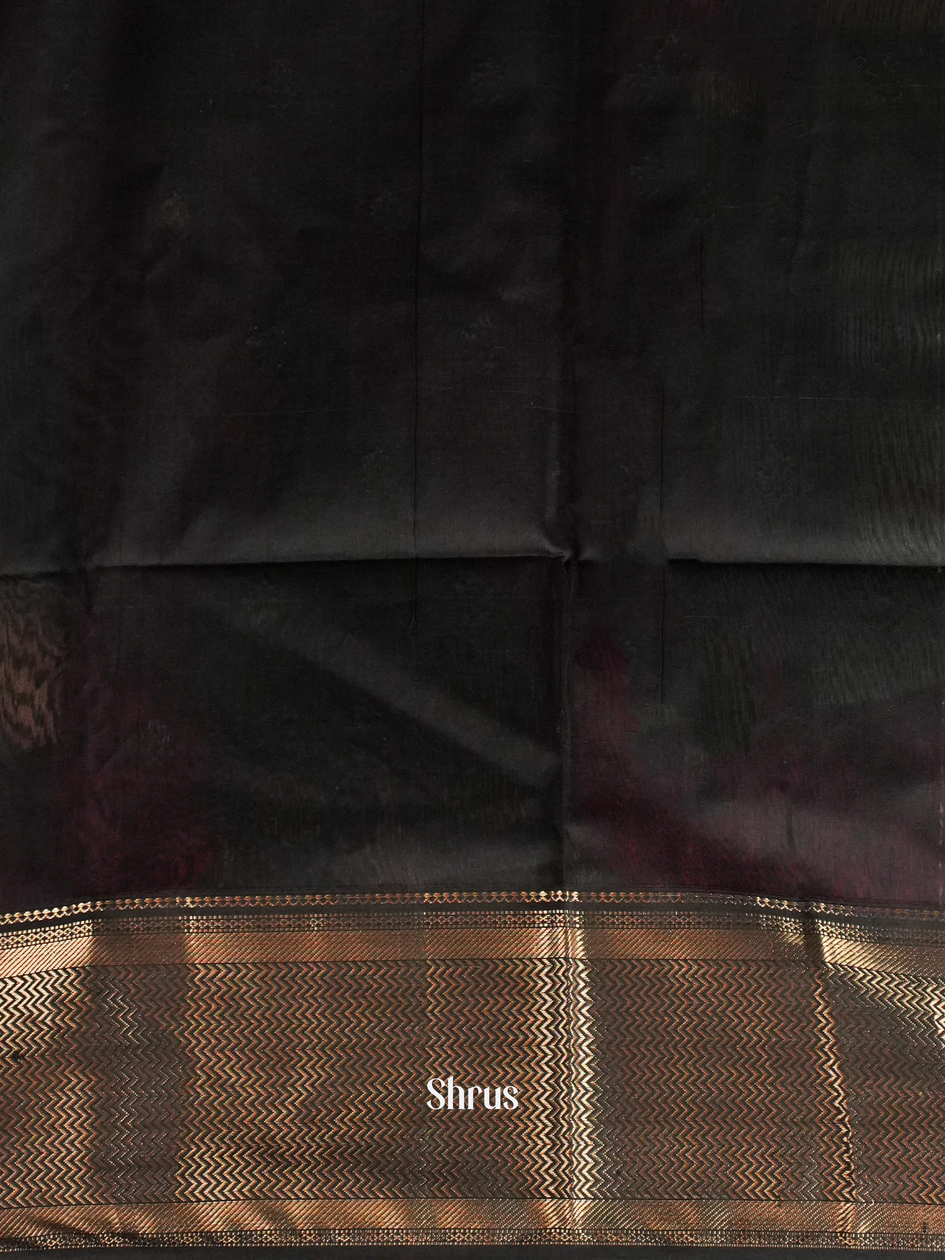 Black - Maheshwari silkcotton Saree - Shop on ShrusEternity.com