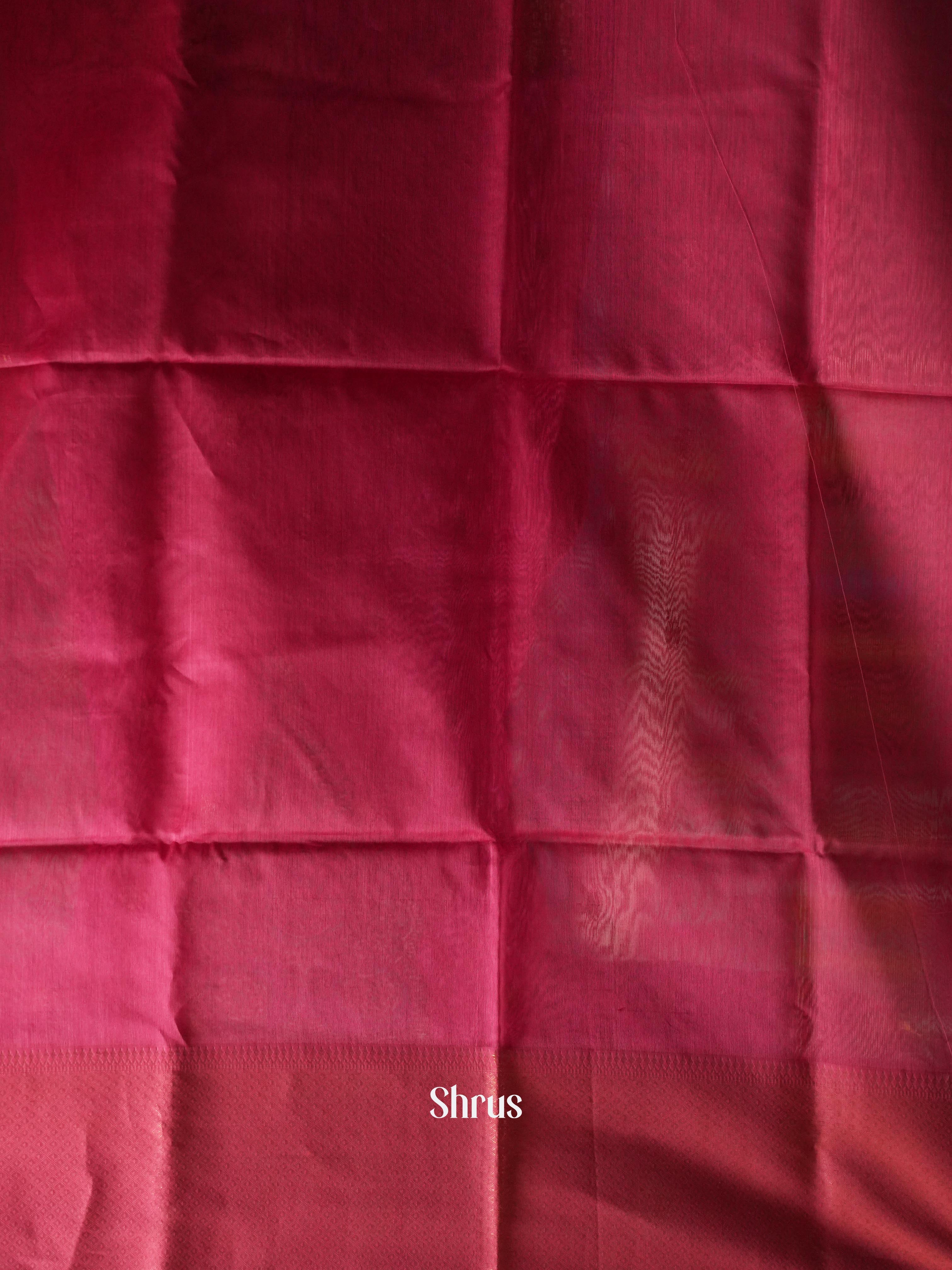 Pink - Maheshwari silkcotton Saree - Shop on ShrusEternity.com