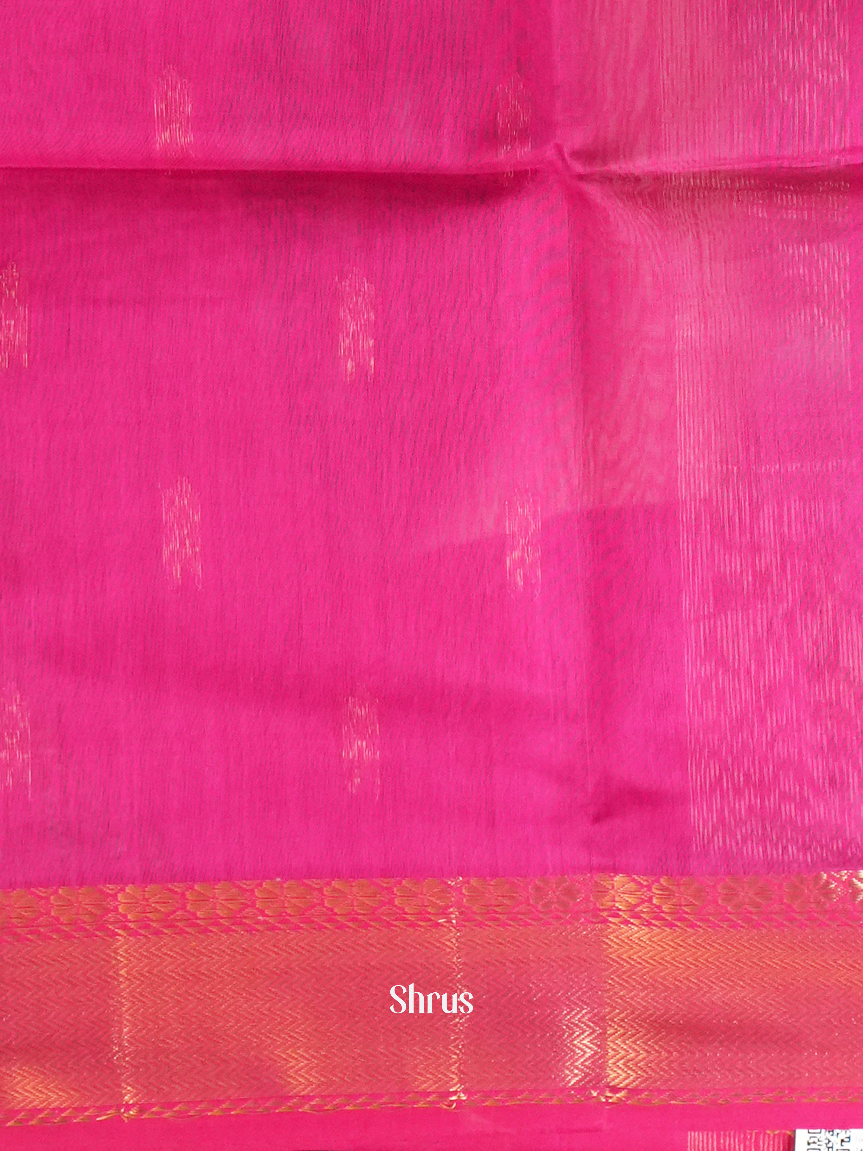 Pink Maheshwari silkcotton Saree - Shop on ShrusEternity.com