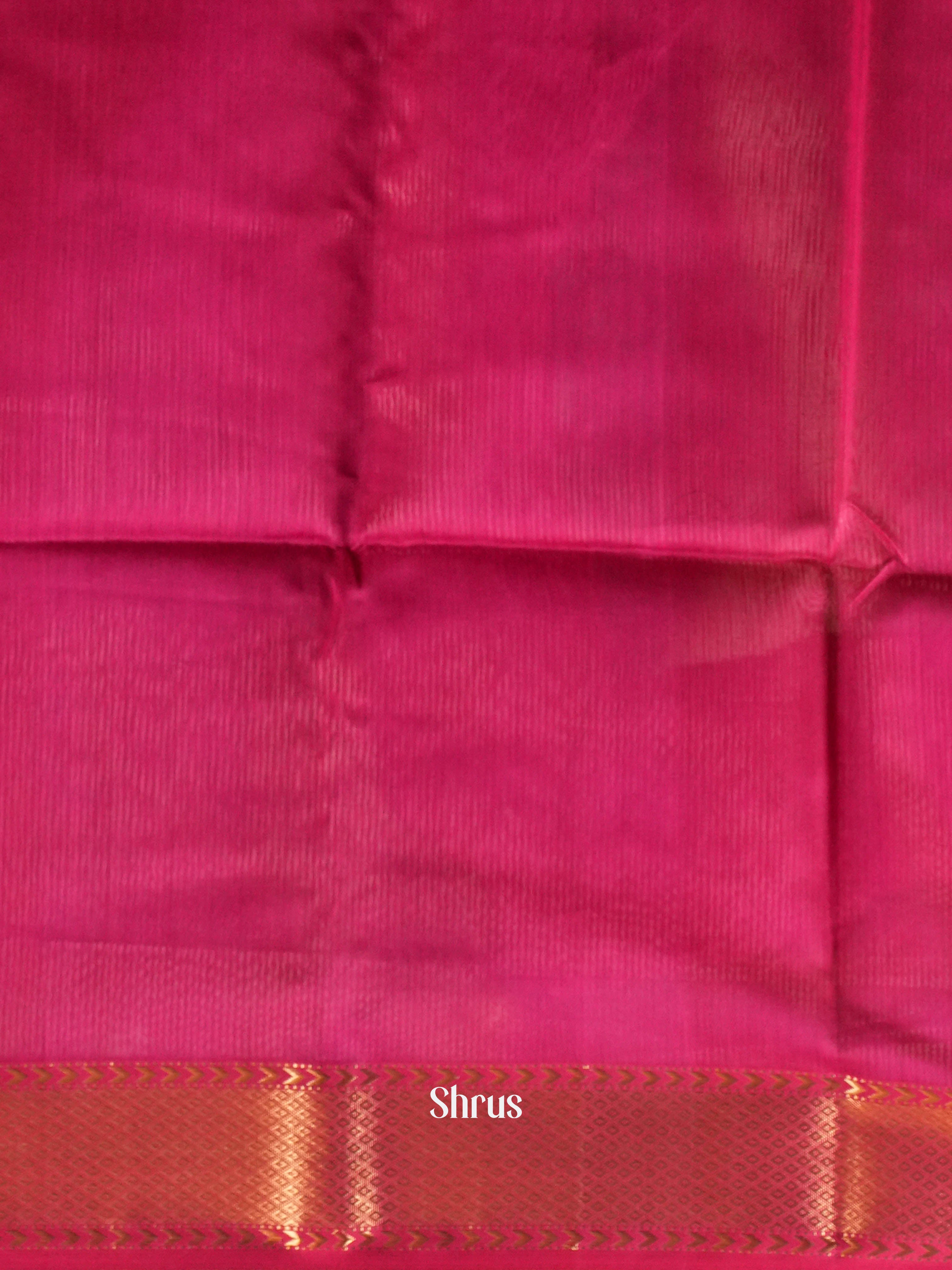 Pink Maheshwari silkcotton Saree - Shop on ShrusEternity.com