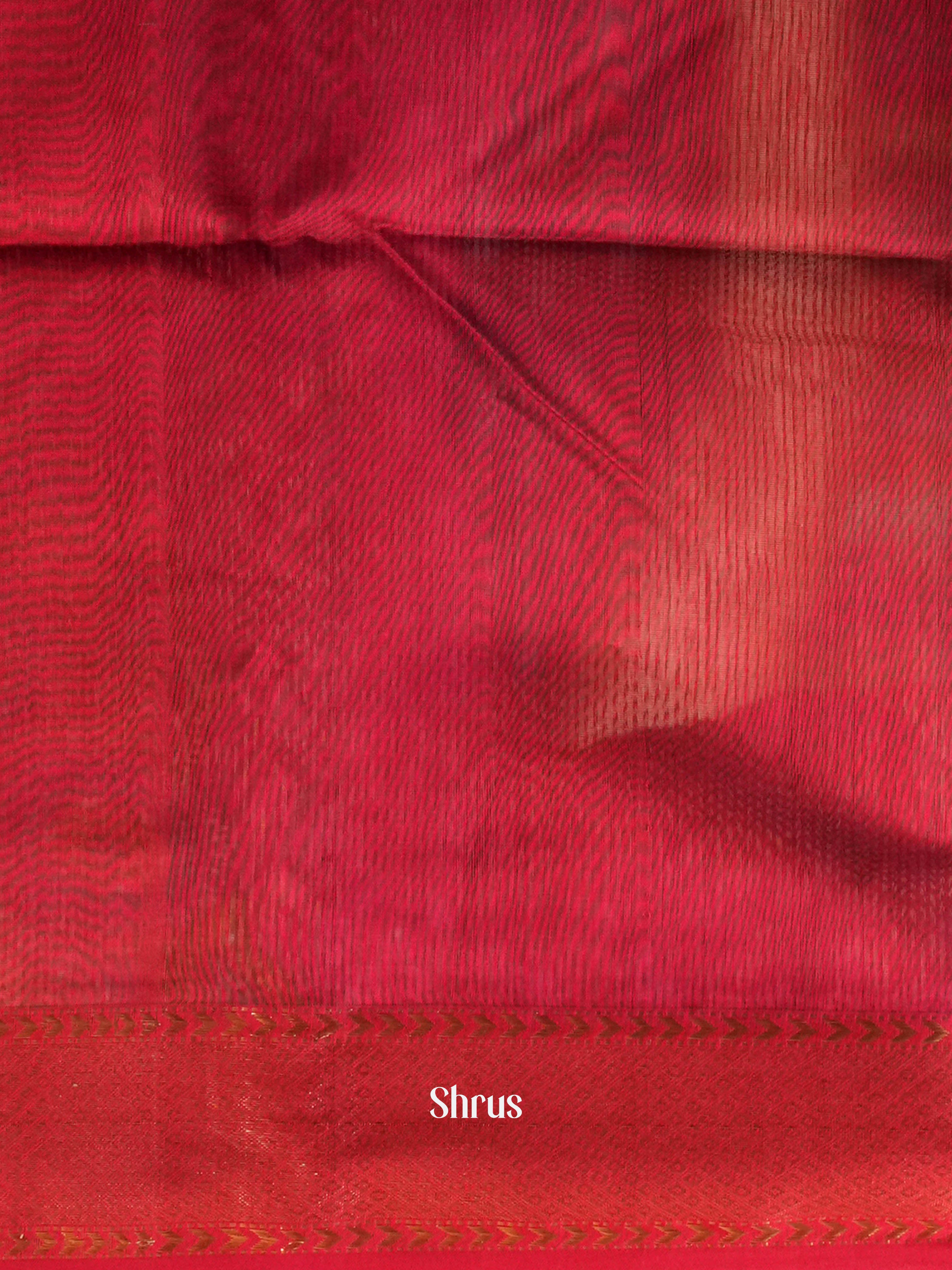 Black & Red - Maheshwari silkcotton Saree - Shop on ShrusEternity.com