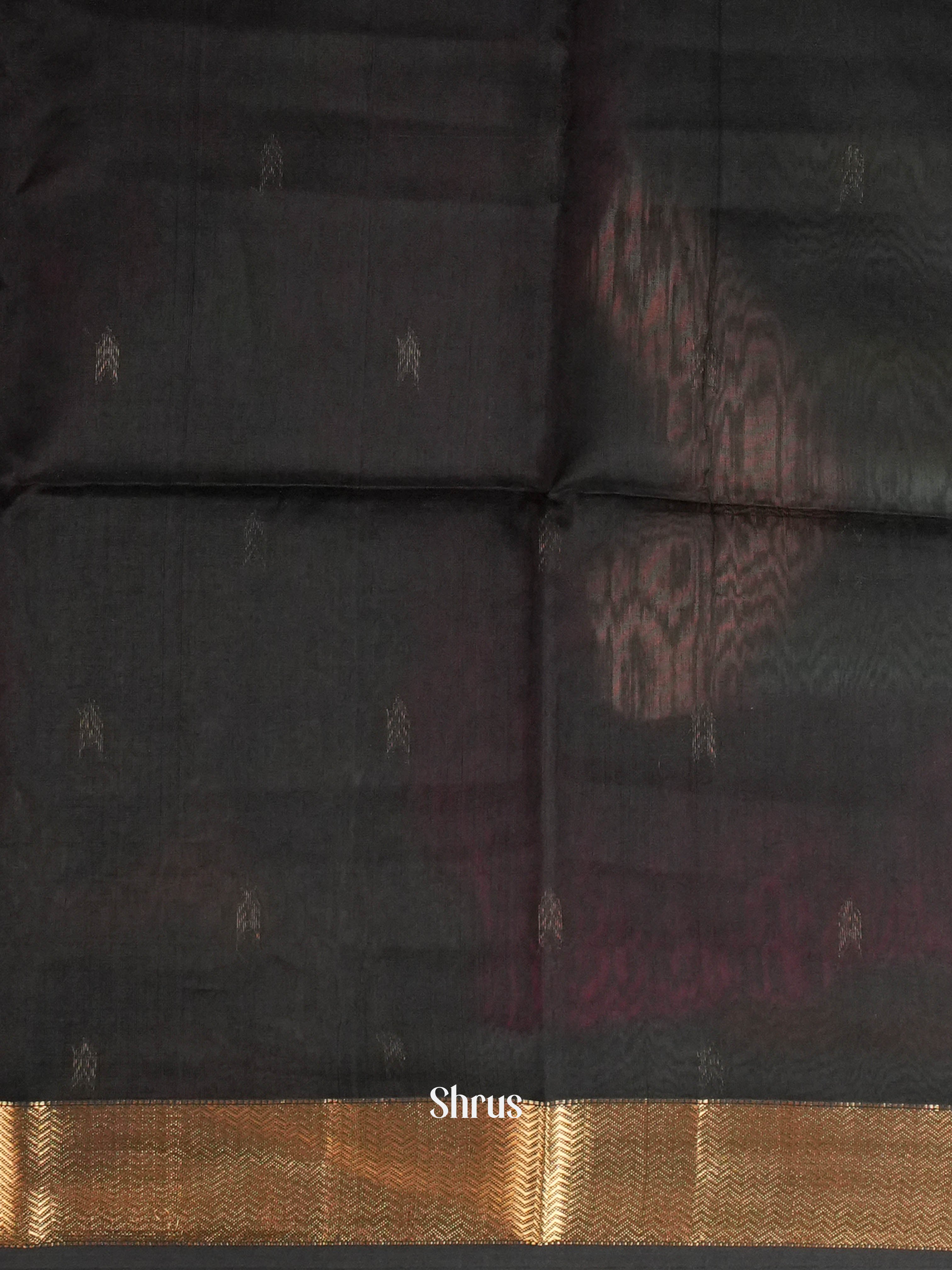 Pink Black Maheshwari silkcotton Saree - Shop on ShrusEternity.com