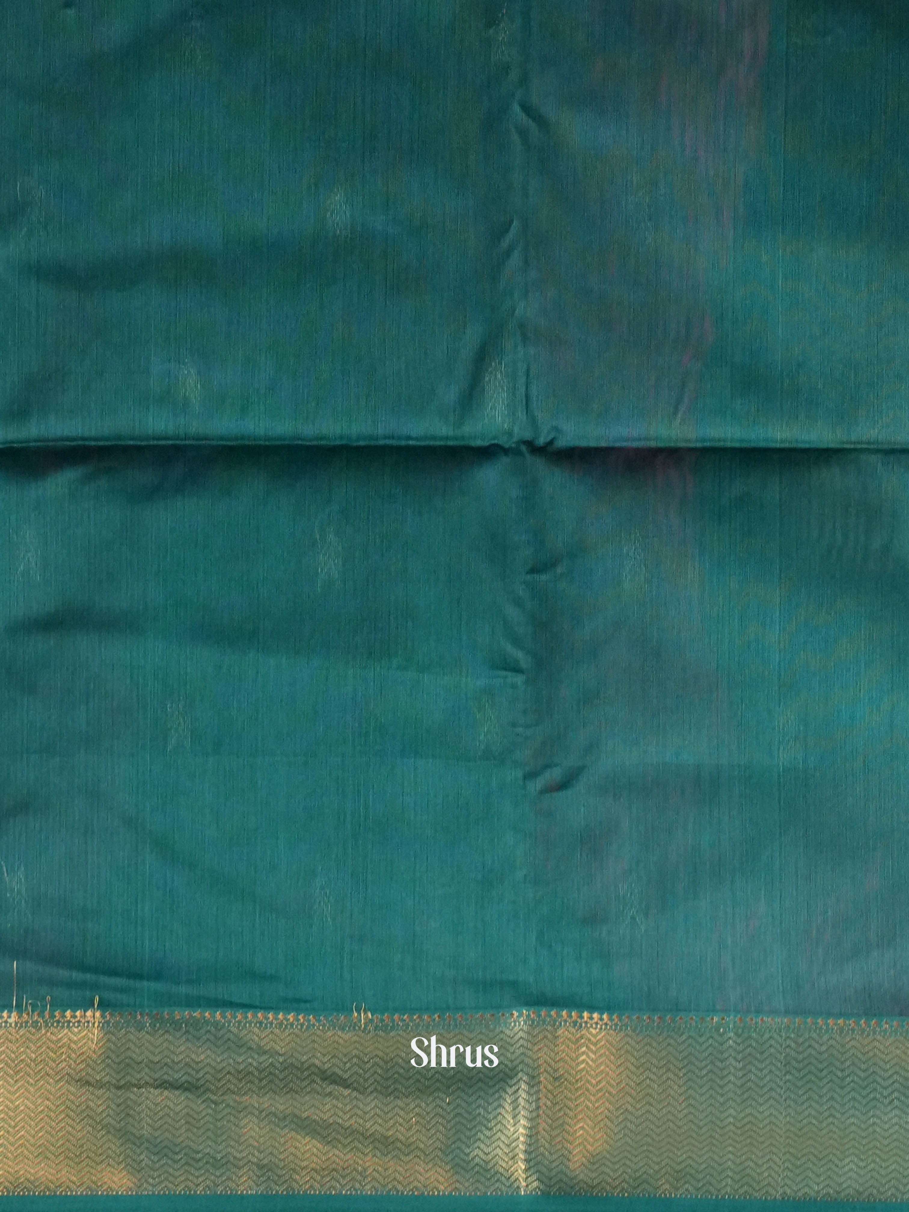Green Maheshwari silkcotton Saree - Shop on ShrusEternity.com