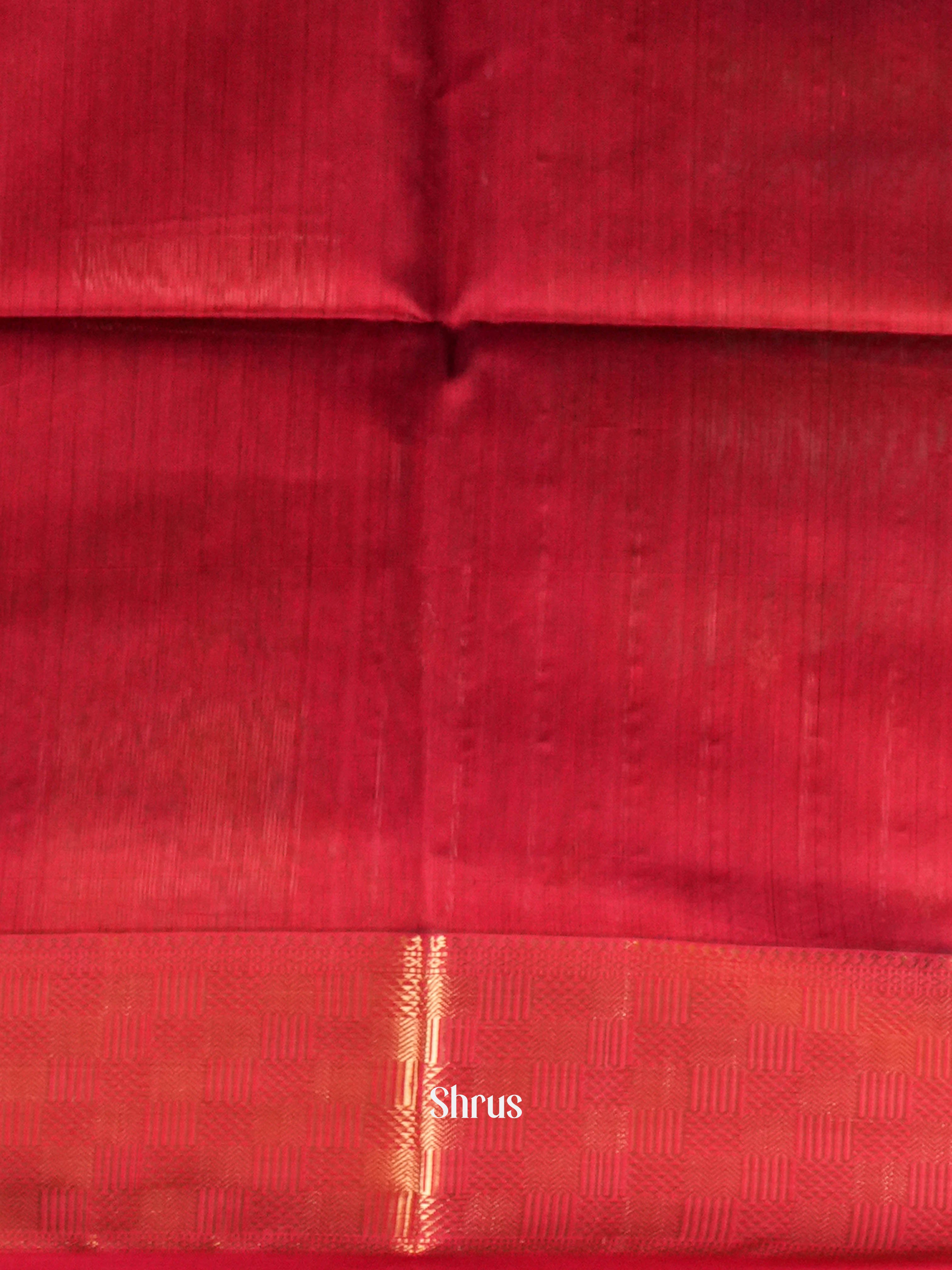 Black & Red - Maheshwari silkcotton Saree - Shop on ShrusEternity.com