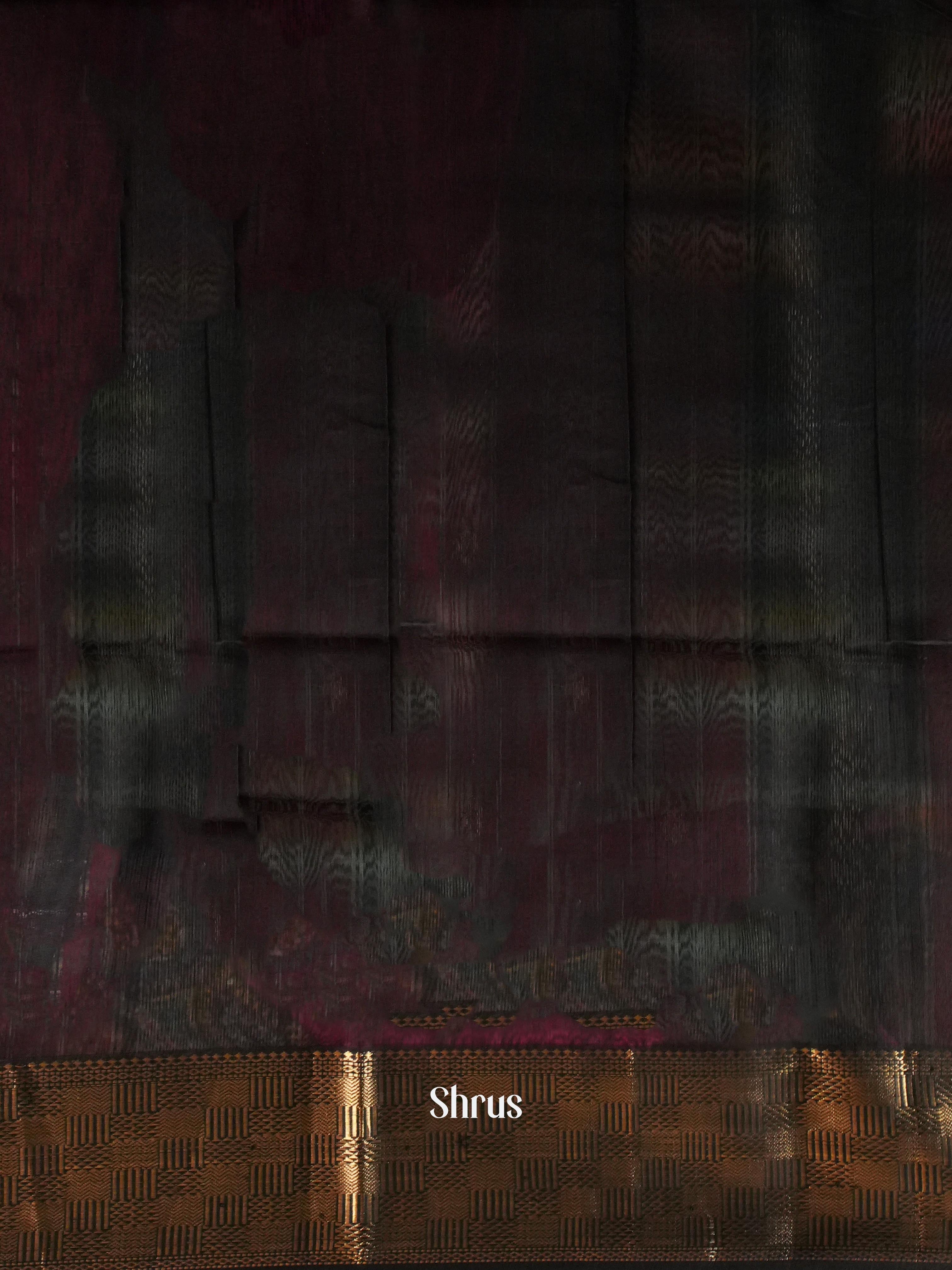 Black Red Maheshwari silkcotton Saree - Shop on ShrusEternity.com