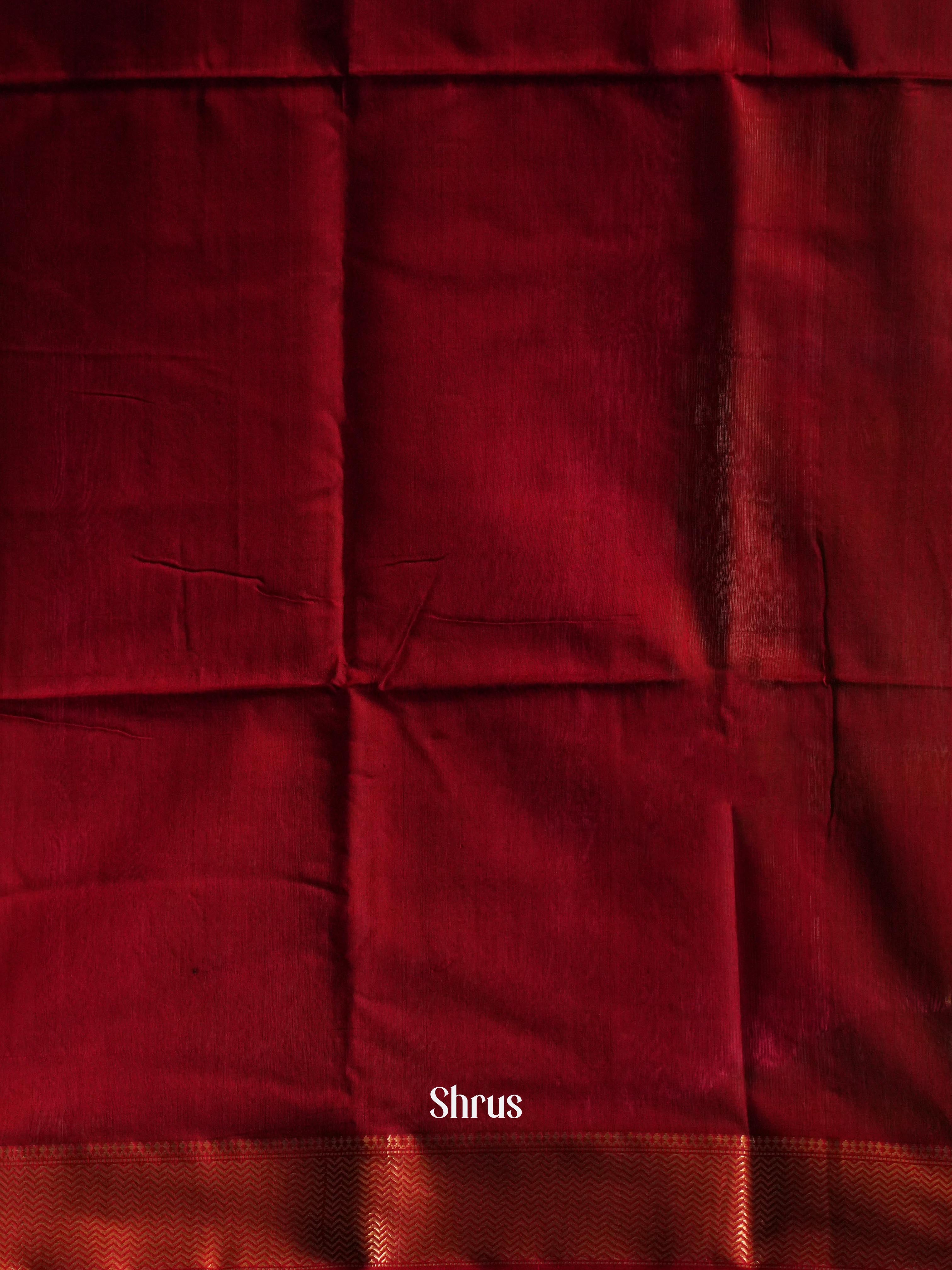 Green & Red - Kanchipuram-halfpure Saree - Shop on ShrusEternity.com