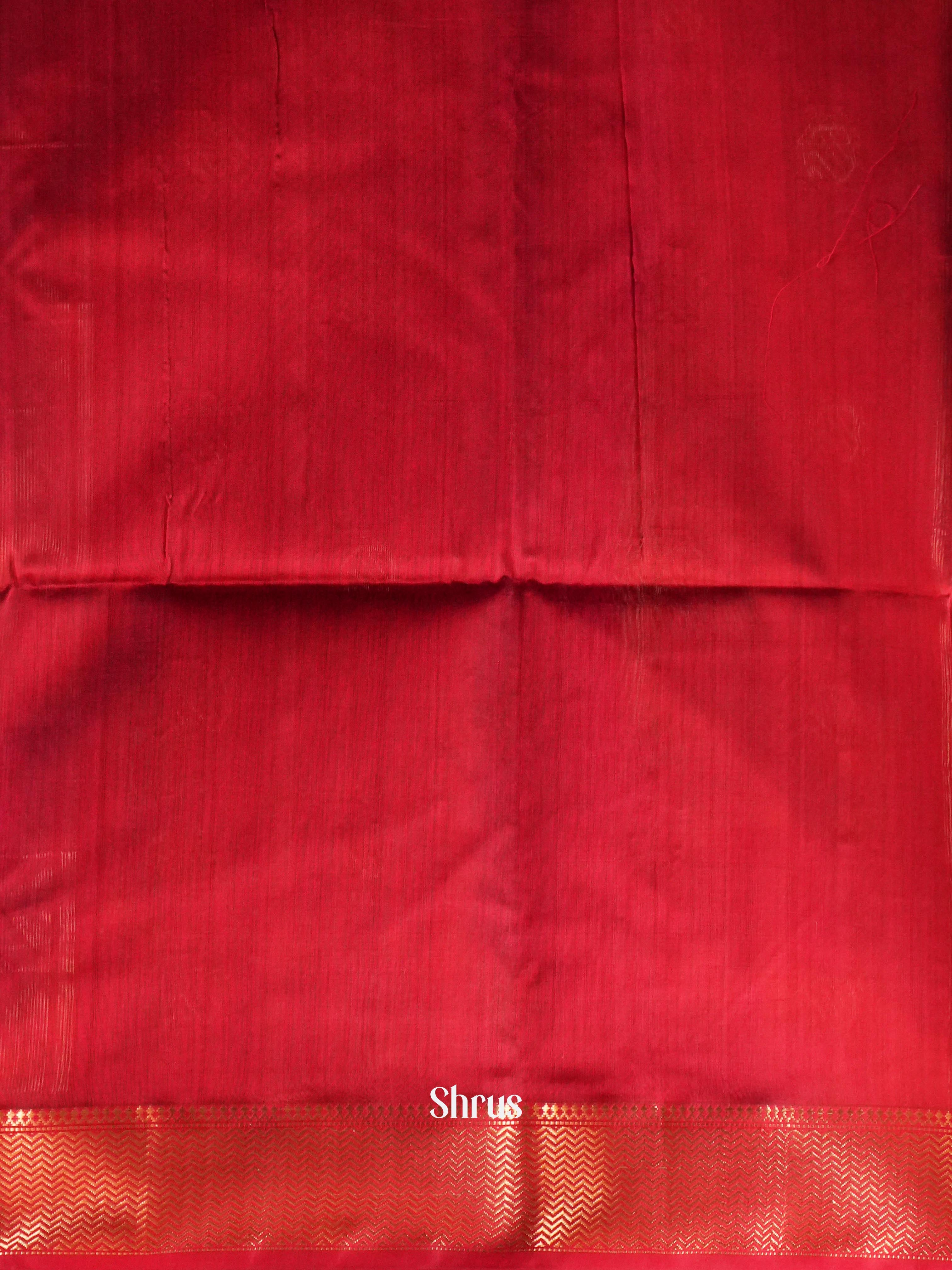 Green Red Maheshwari silkcotton Saree - Shop on ShrusEternity.com