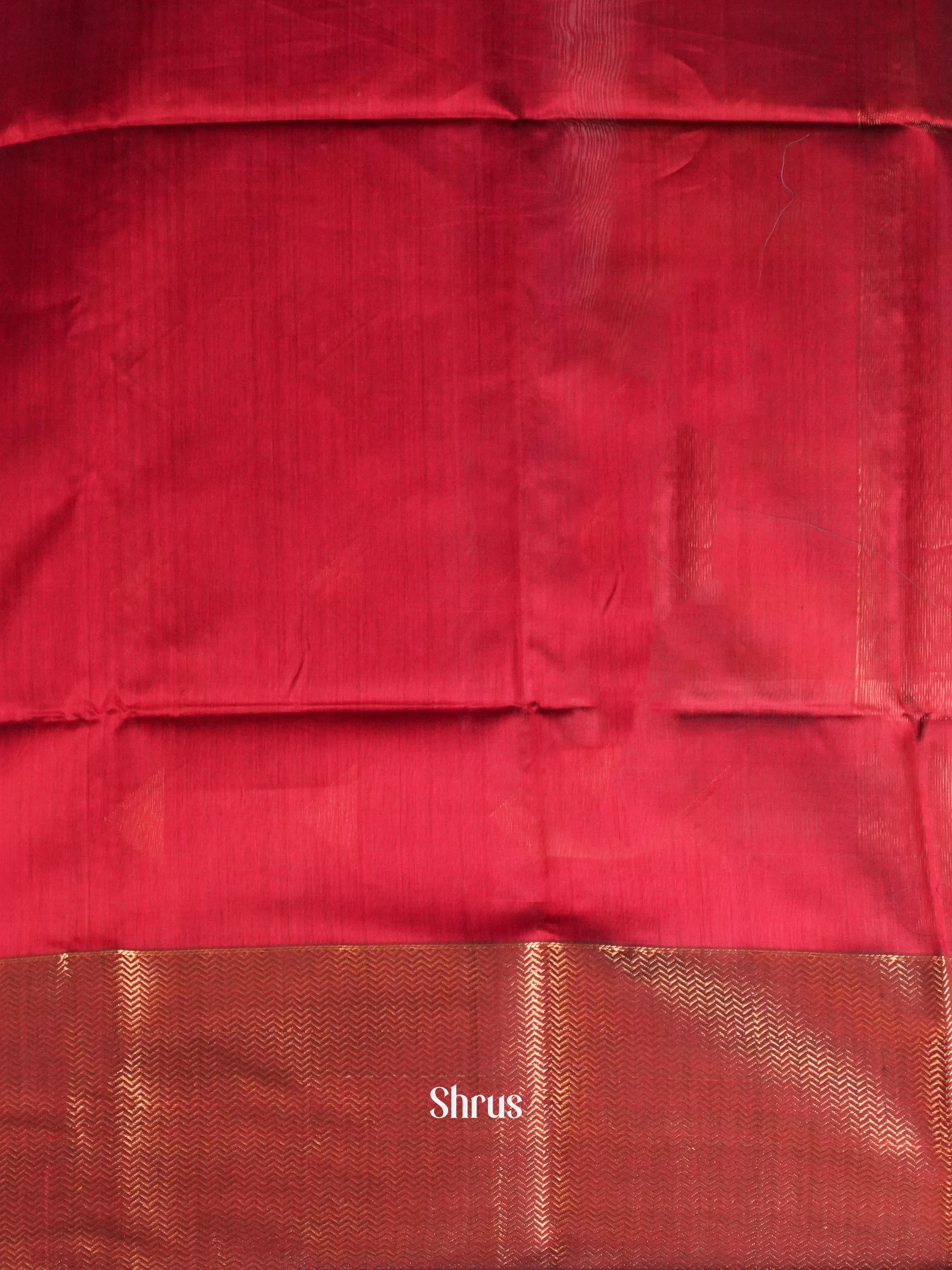Red - Maheshwari silkcotton Saree - Shop on ShrusEternity.com