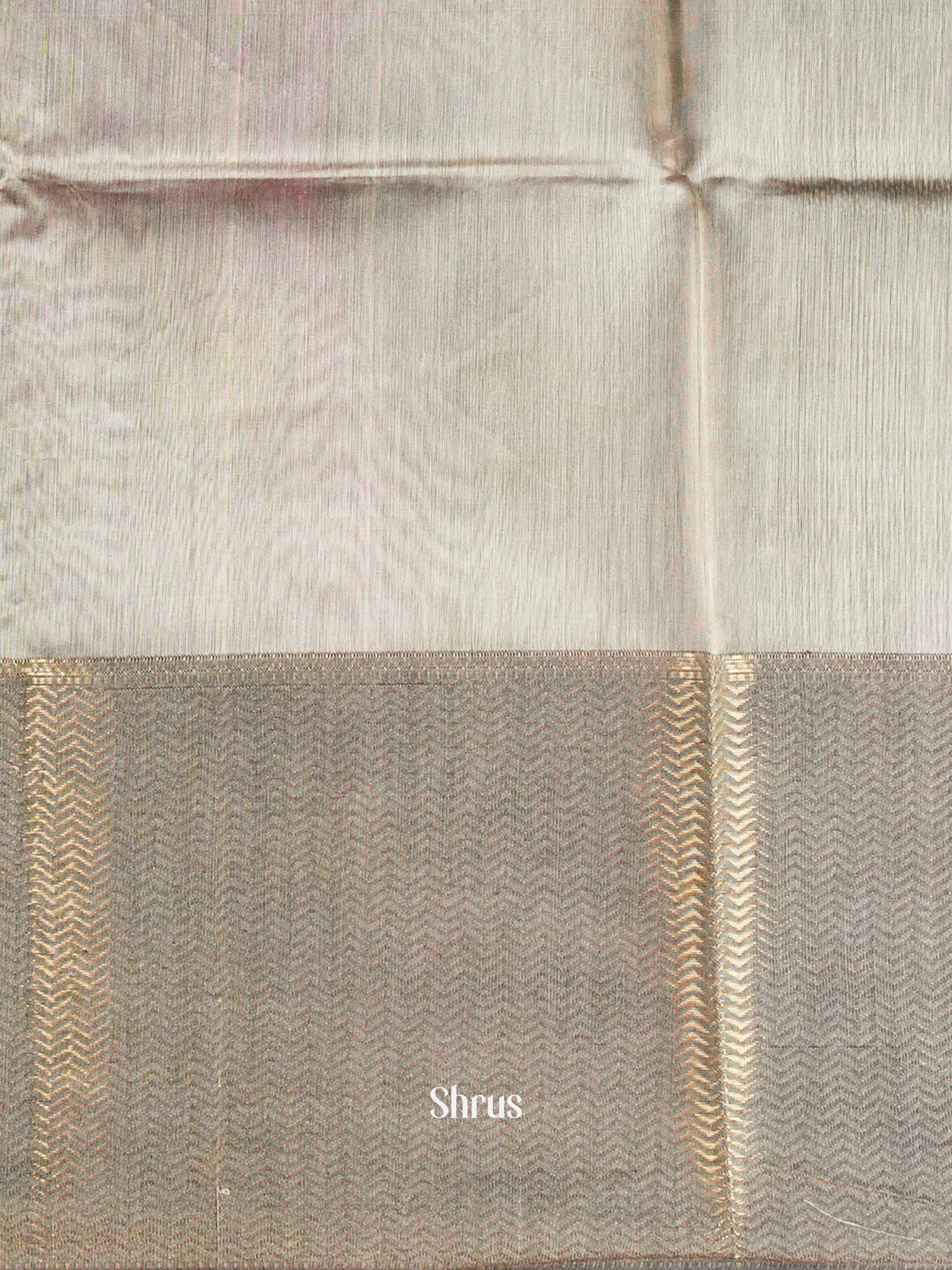 Grey Maheshwari silkcotton Saree - Shop on ShrusEternity.com