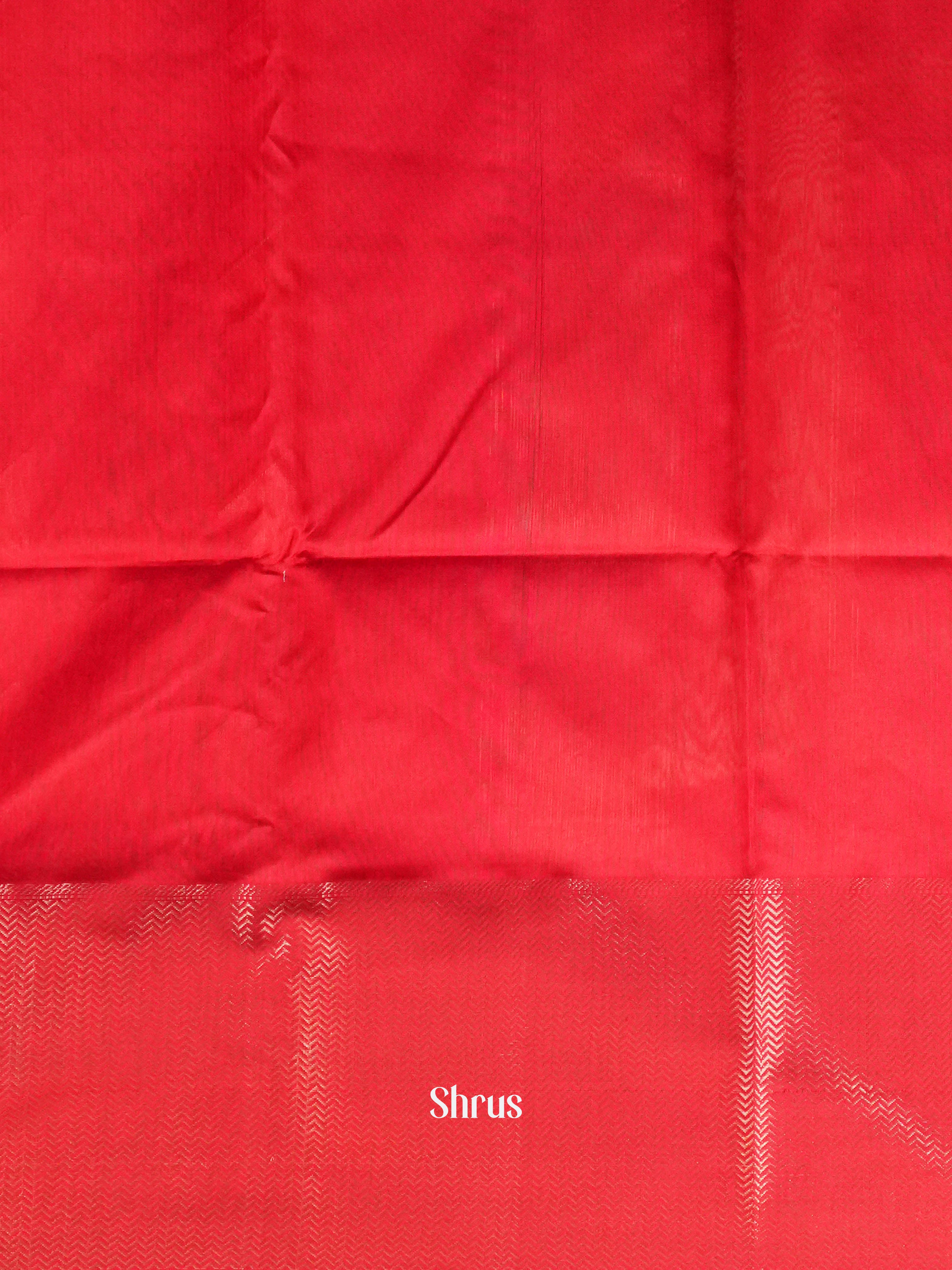 Red Maheshwari silkcotton Saree - Shop on ShrusEternity.com