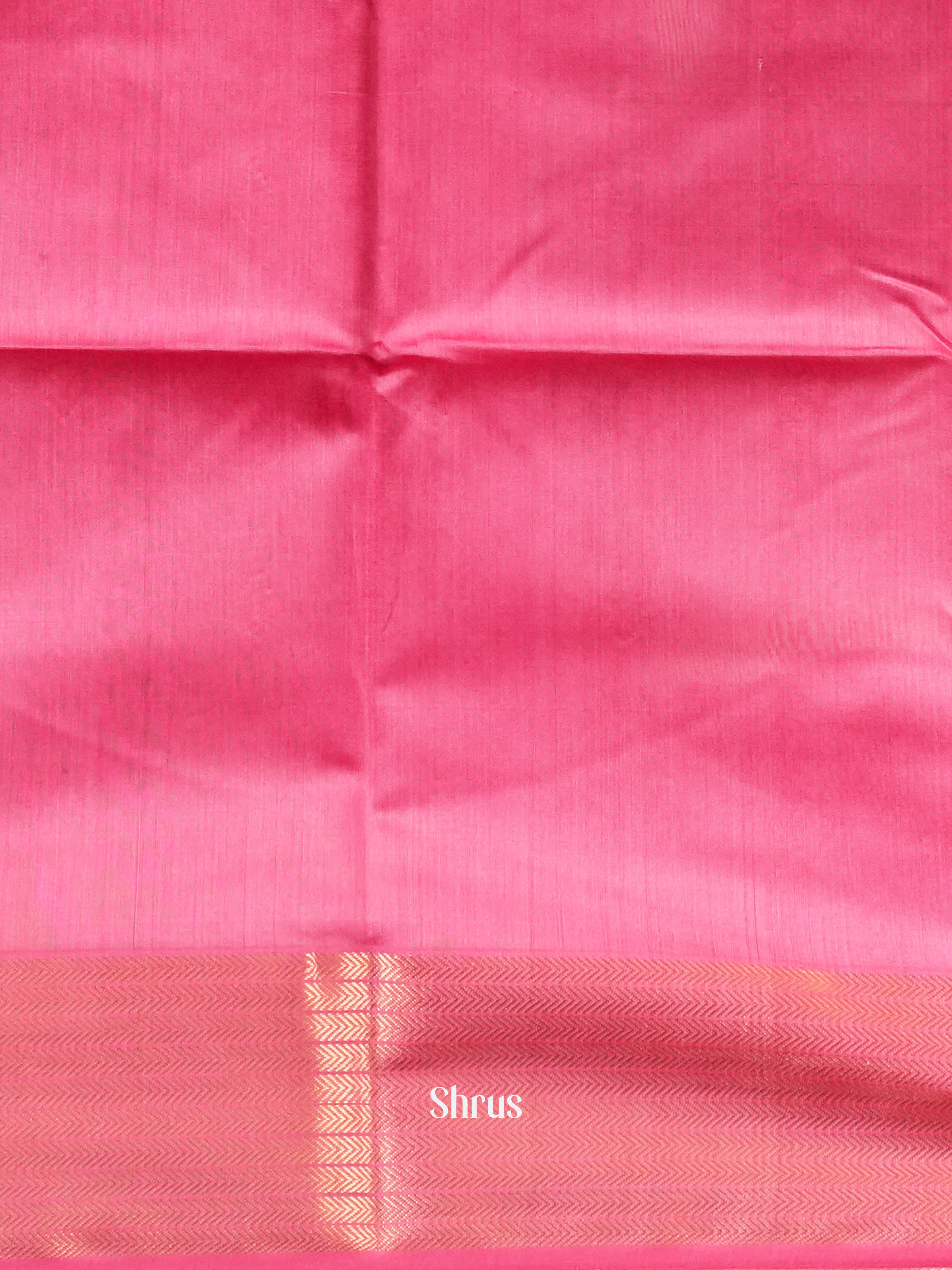 Pink Maheshwari silkcotton Saree - Shop on ShrusEternity.com