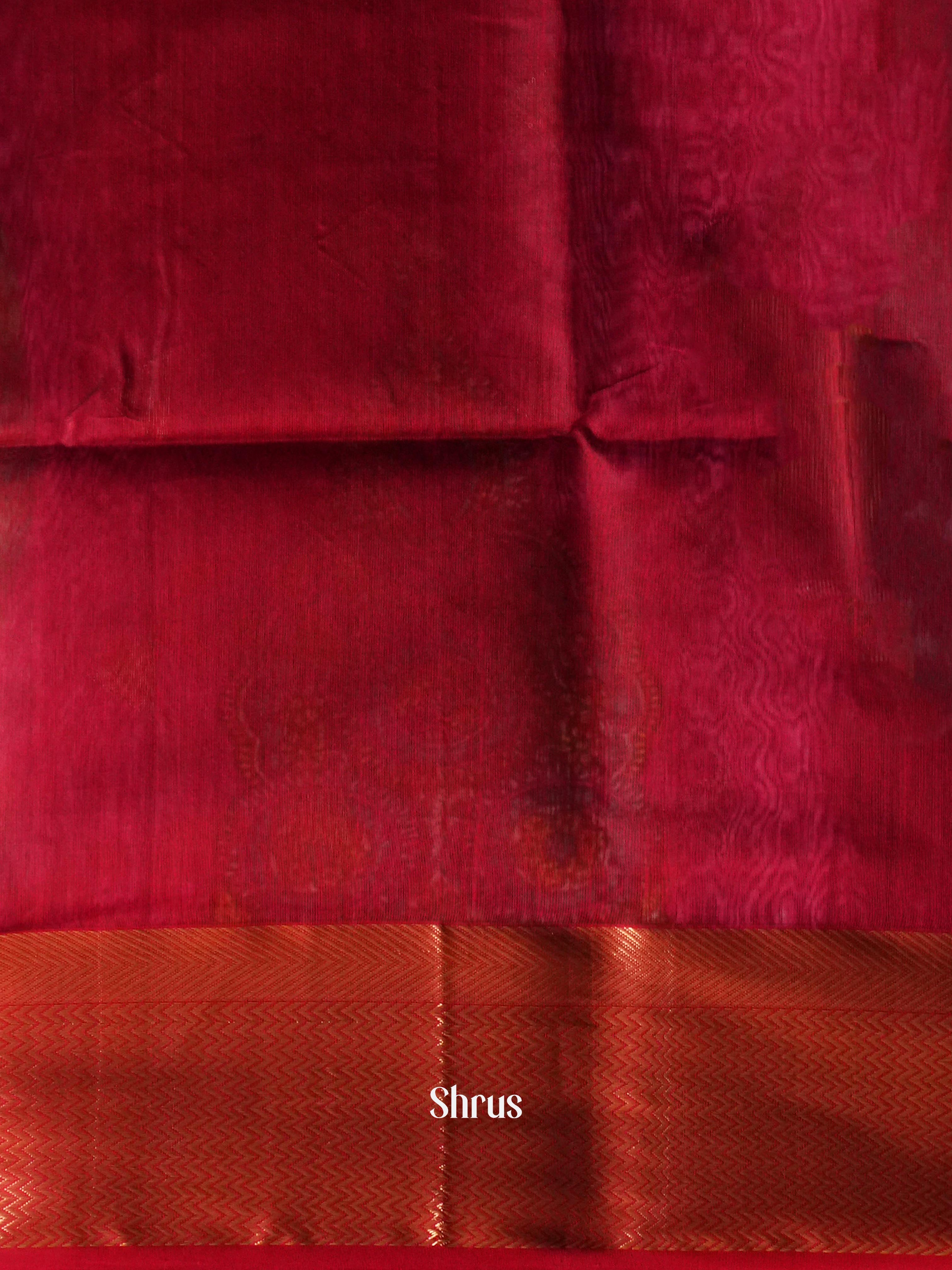 Black & Red Maheshwari silkcotton Saree - Shop on ShrusEternity.com