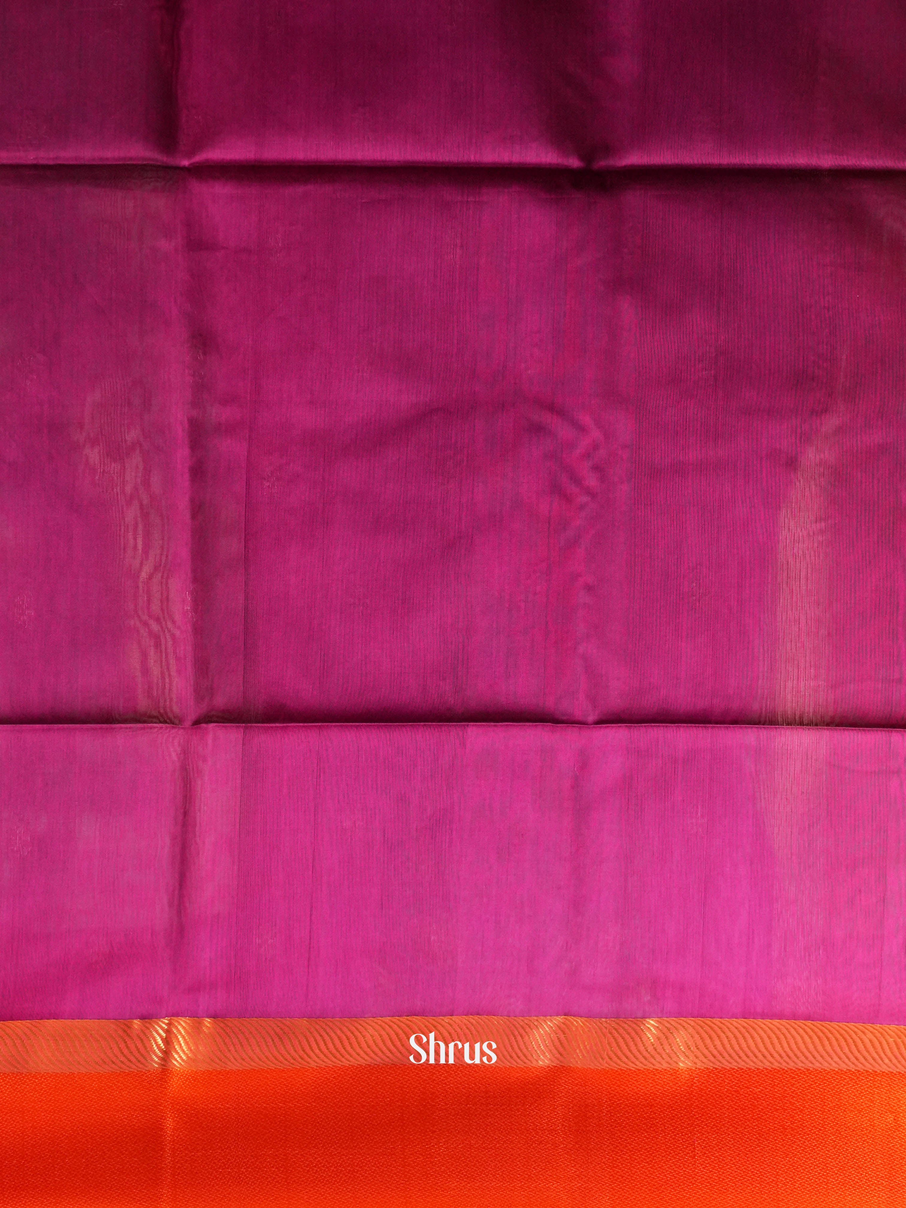 Green With Orange & Pink - Maheshwari silkcotton Saree - Shop on ShrusEternity.com