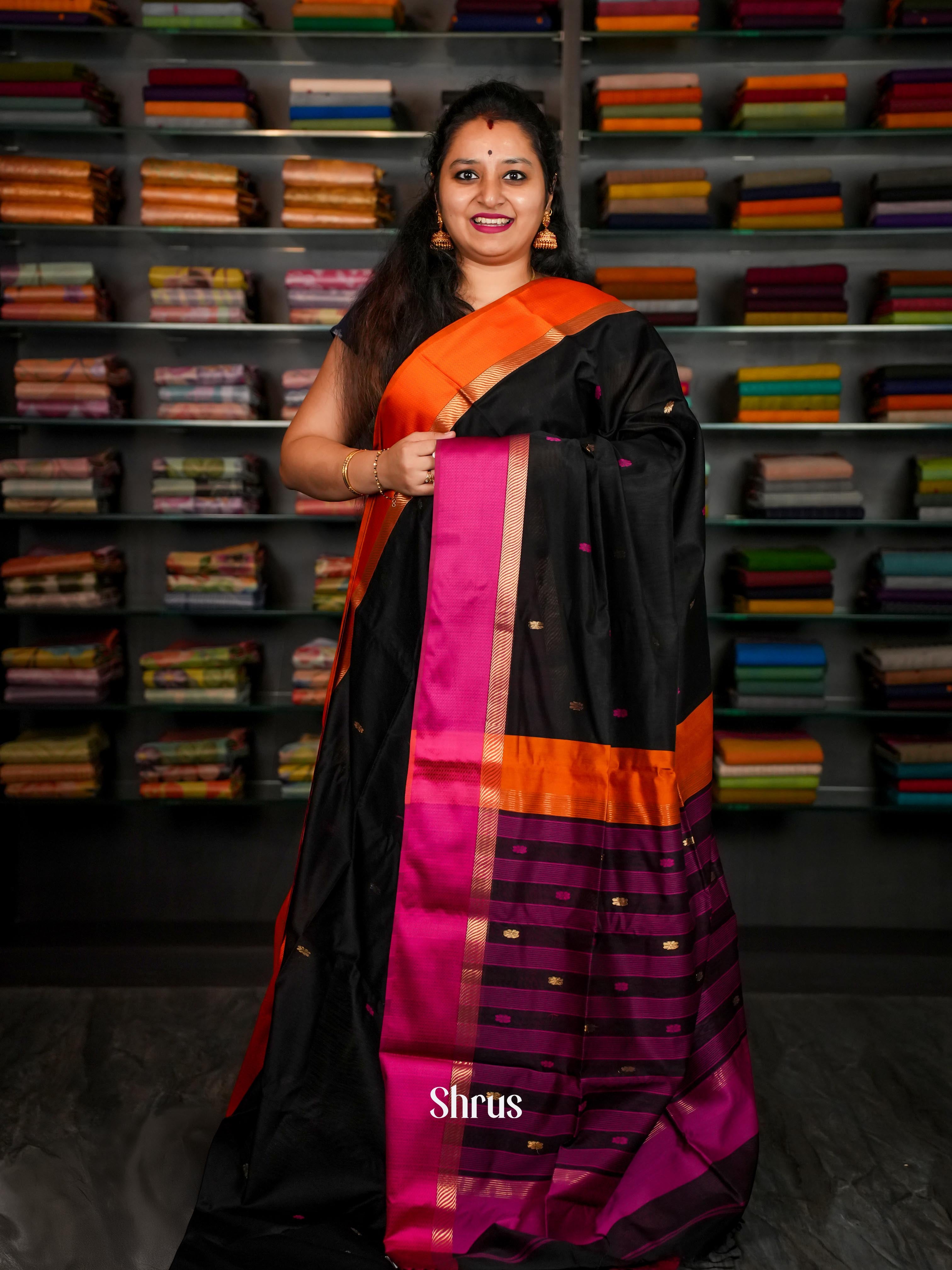CIS05141 - Maheshwari silkcotton Saree - Shop on ShrusEternity.com