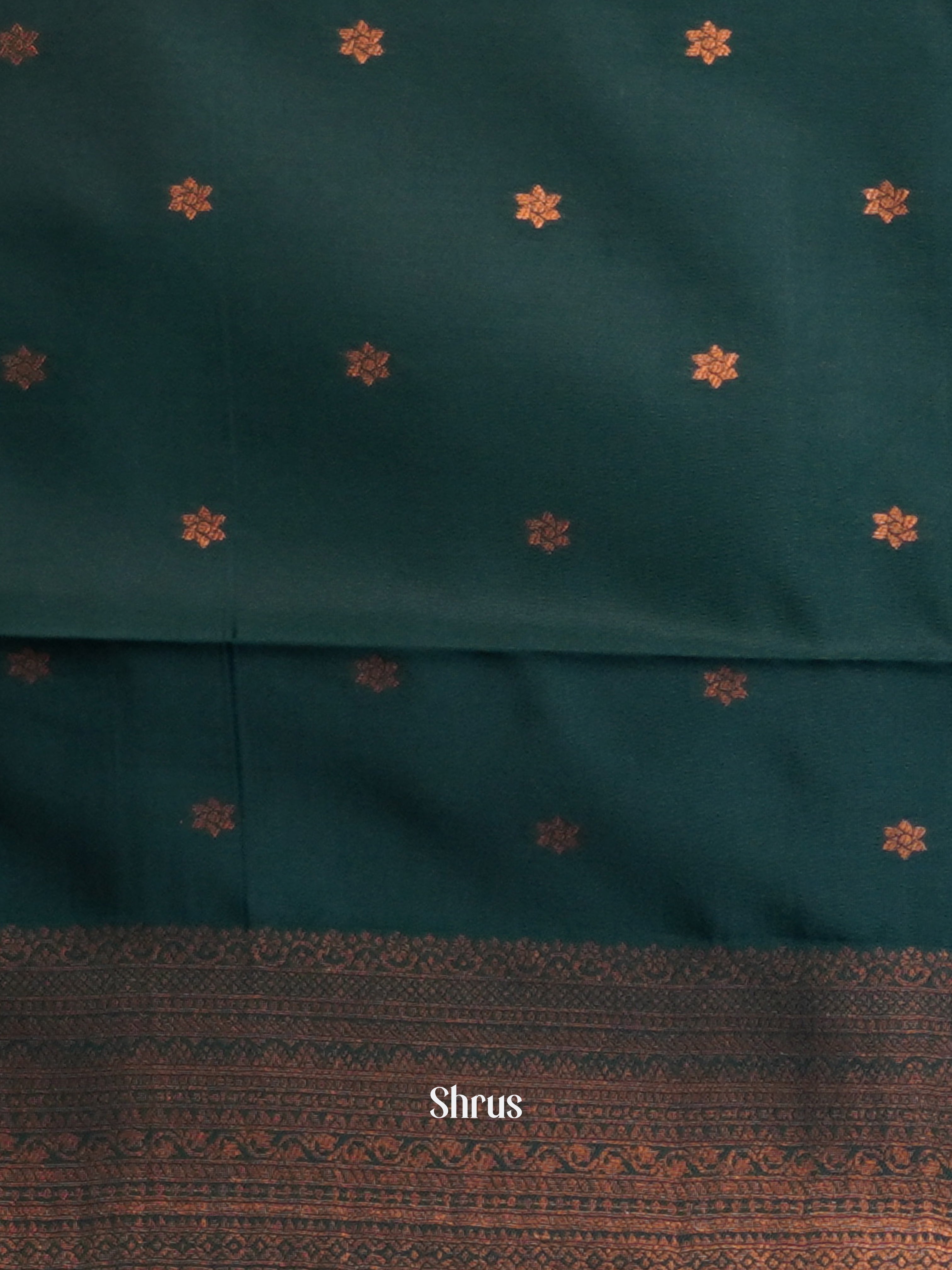 Dusty Pink & Green - Semi Arani Silk Saree - Shop on ShrusEternity.com