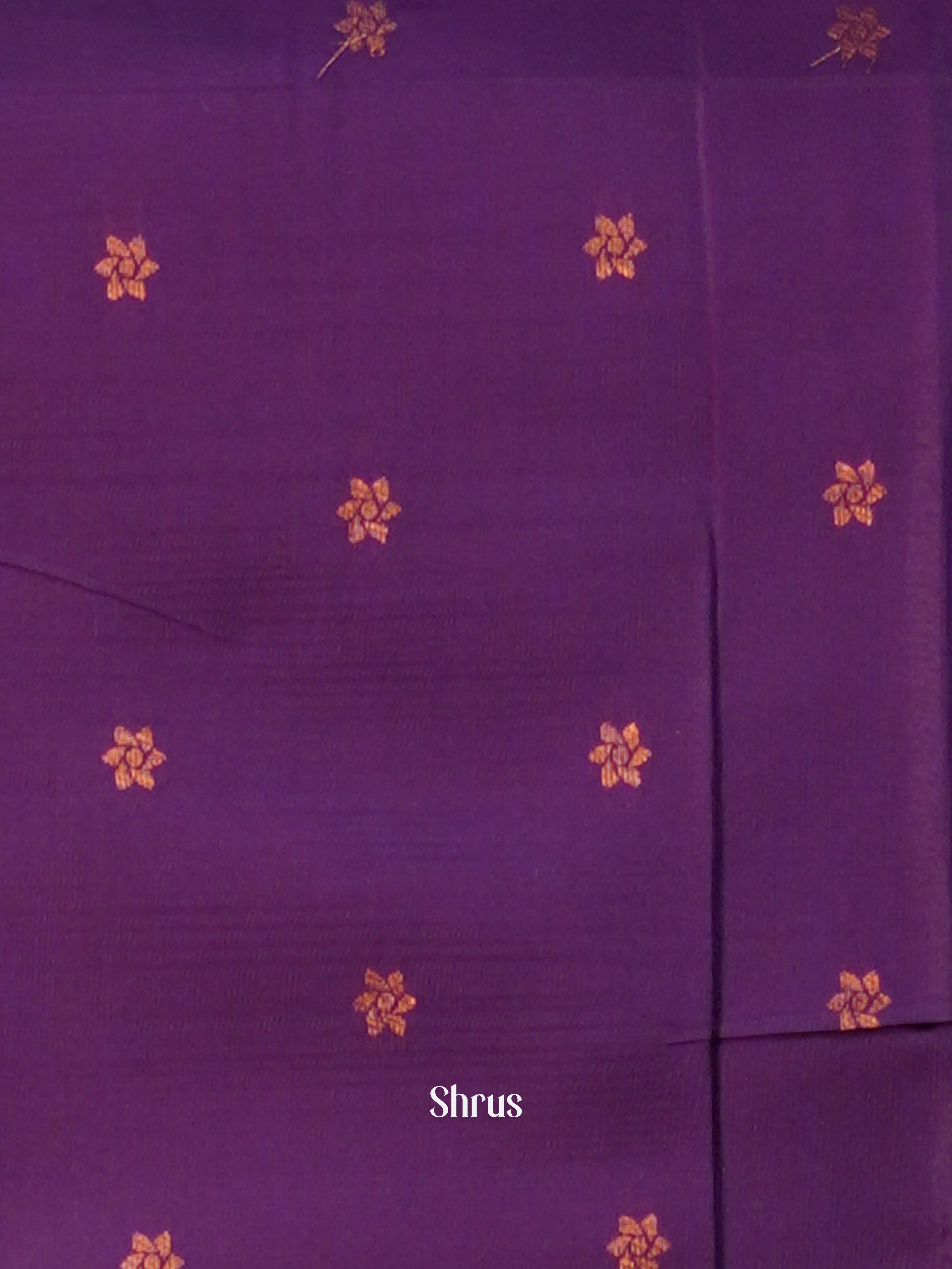 Brown & Purple- Semi Arani Silk Saree - Shop on ShrusEternity.com