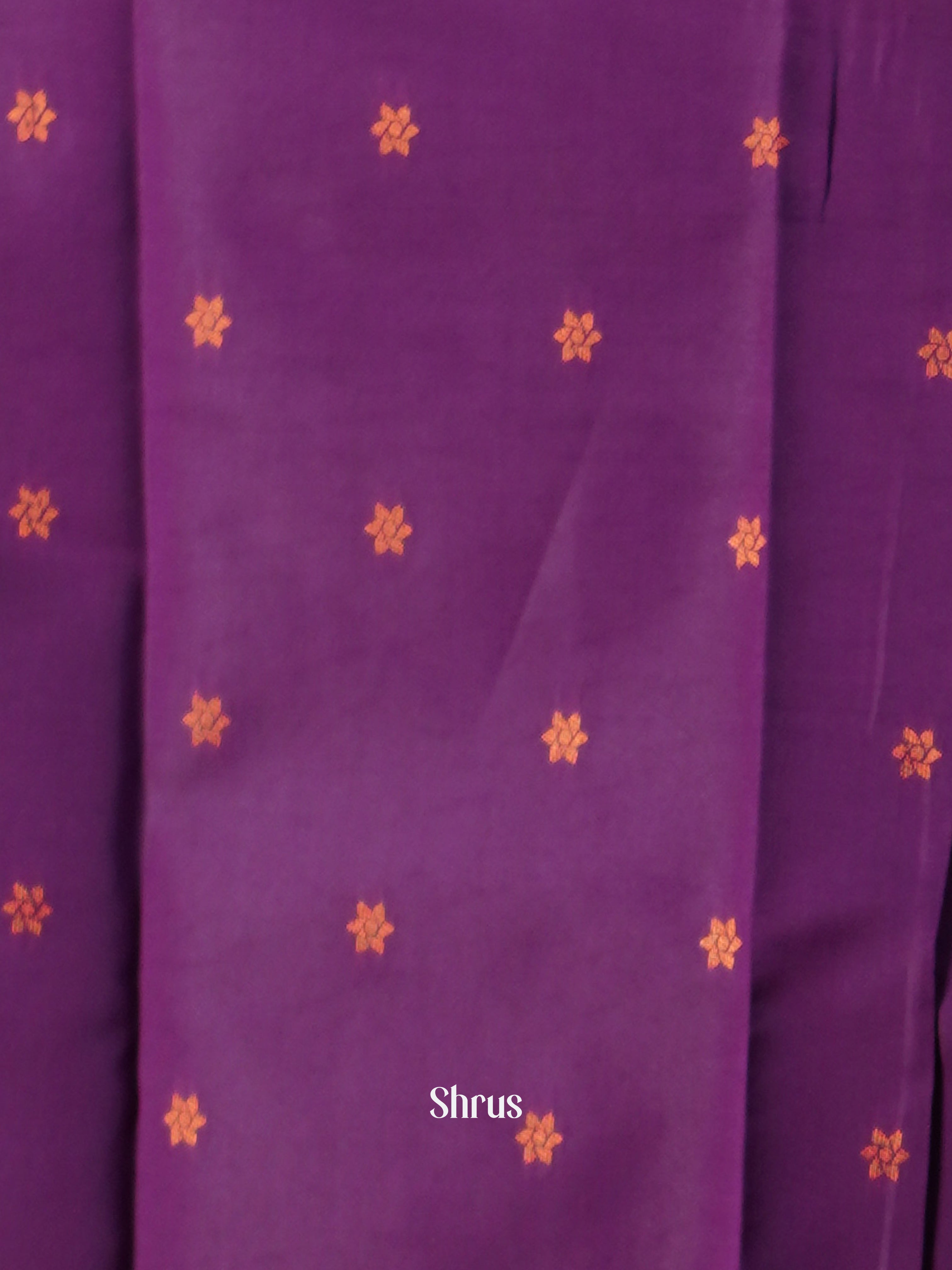 Blue & Purple - Semi Arani Silk Saree - Shop on ShrusEternity.com