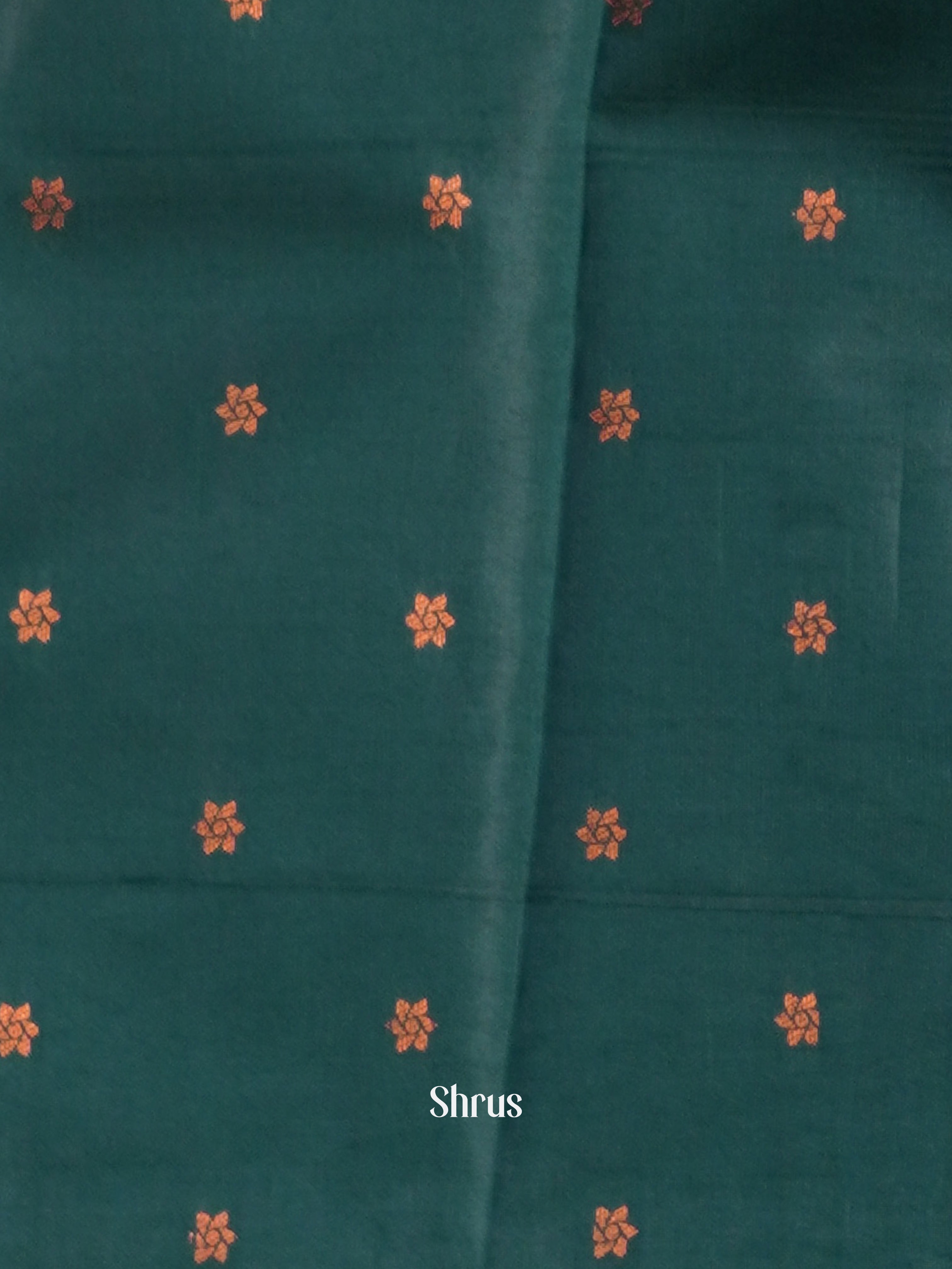 Maroon & Green - Semi Arani Silk Saree - Shop on ShrusEternity.com