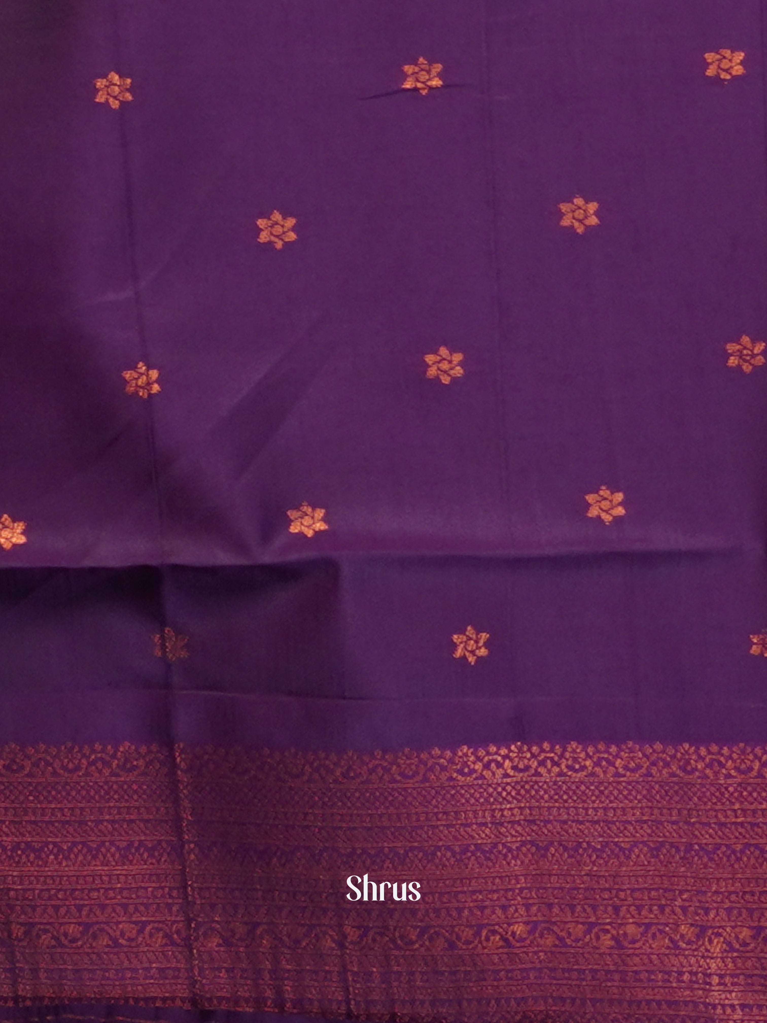 Lavender & Purple- Semi Arani Silk Saree - Shop on ShrusEternity.com