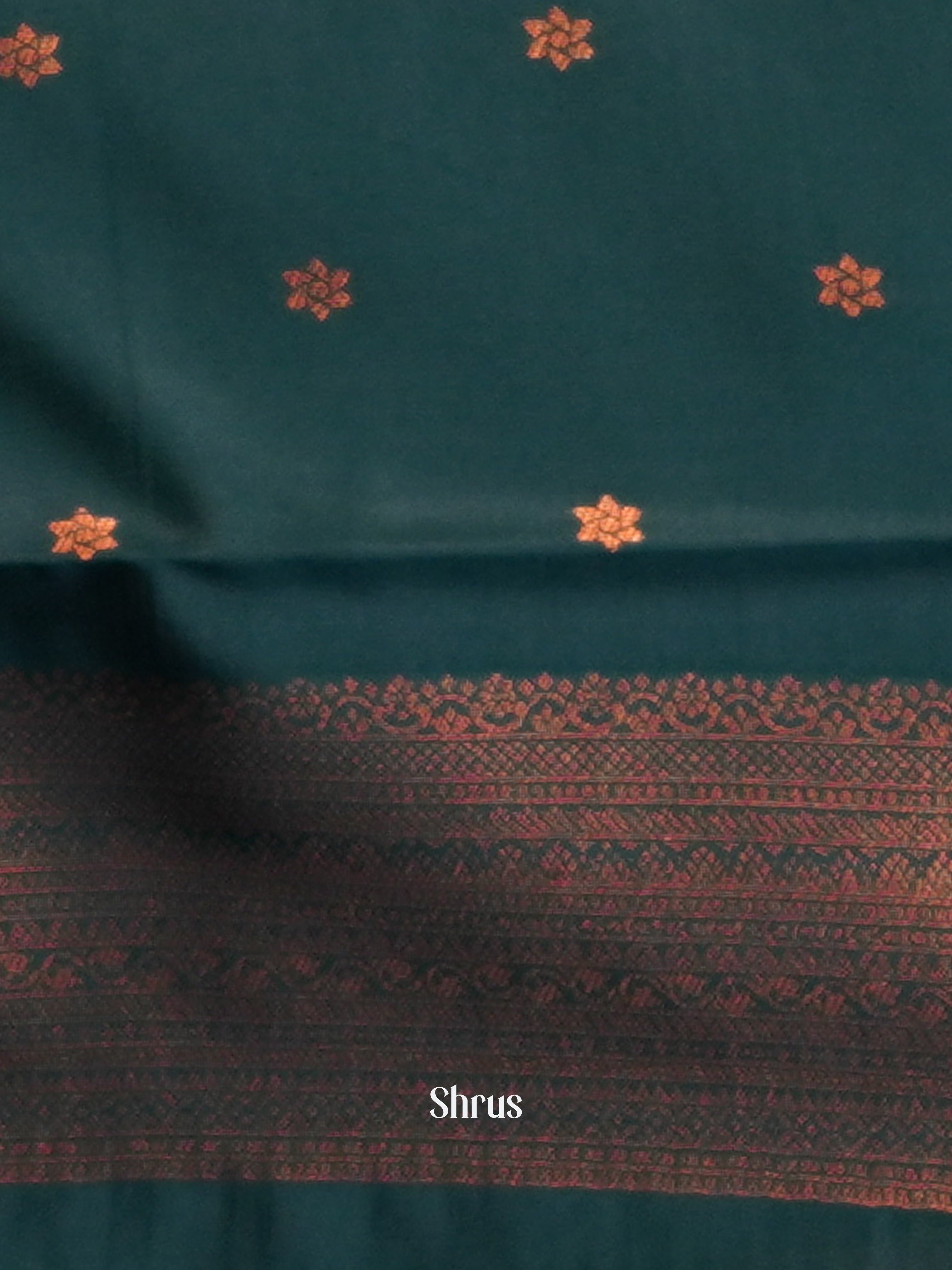 Purple & Green - Semi Arani Silk Saree - Shop on ShrusEternity.com
