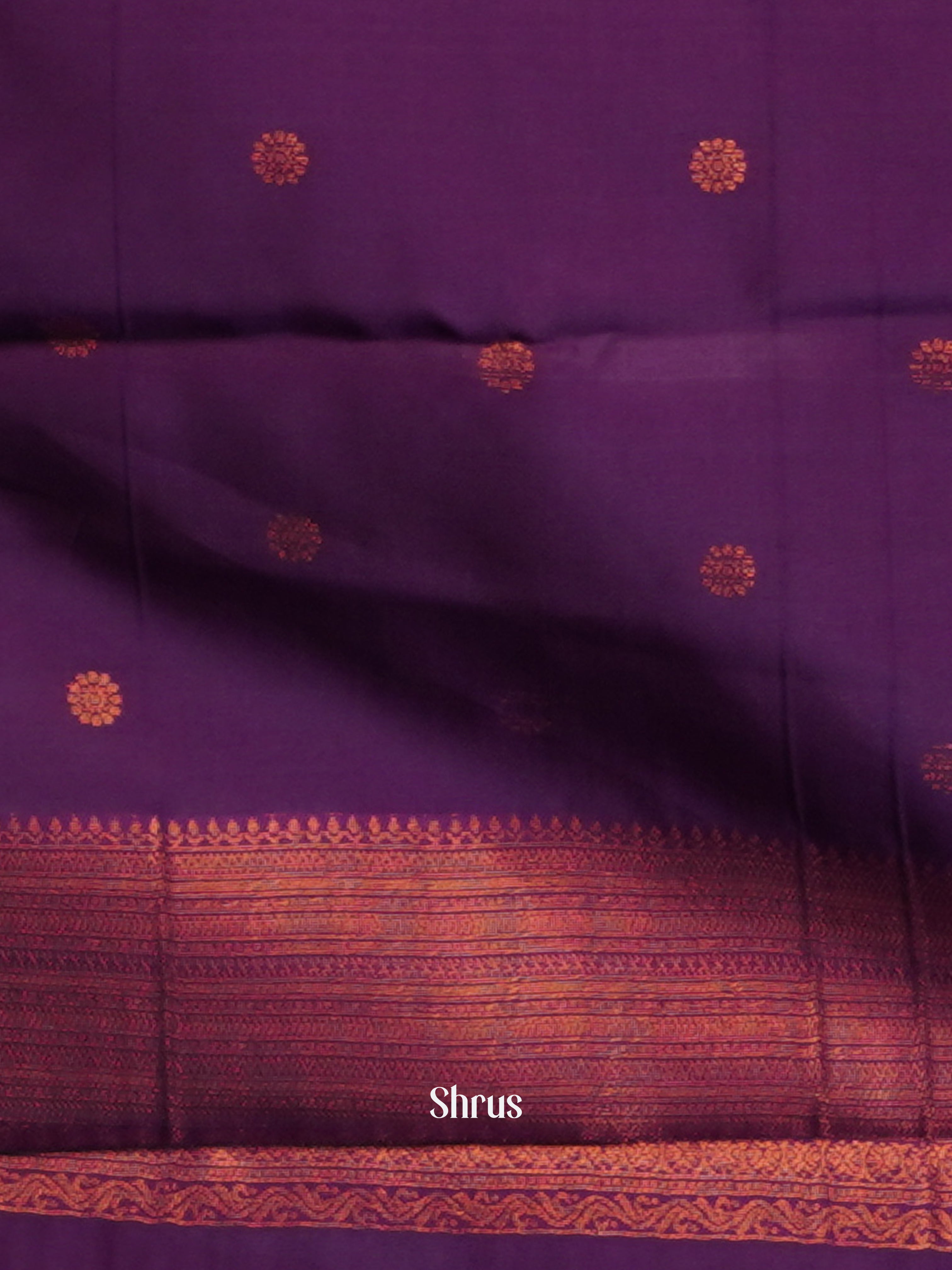 Lavender & Purple - Semi Arani Silk Saree - Shop on ShrusEternity.com