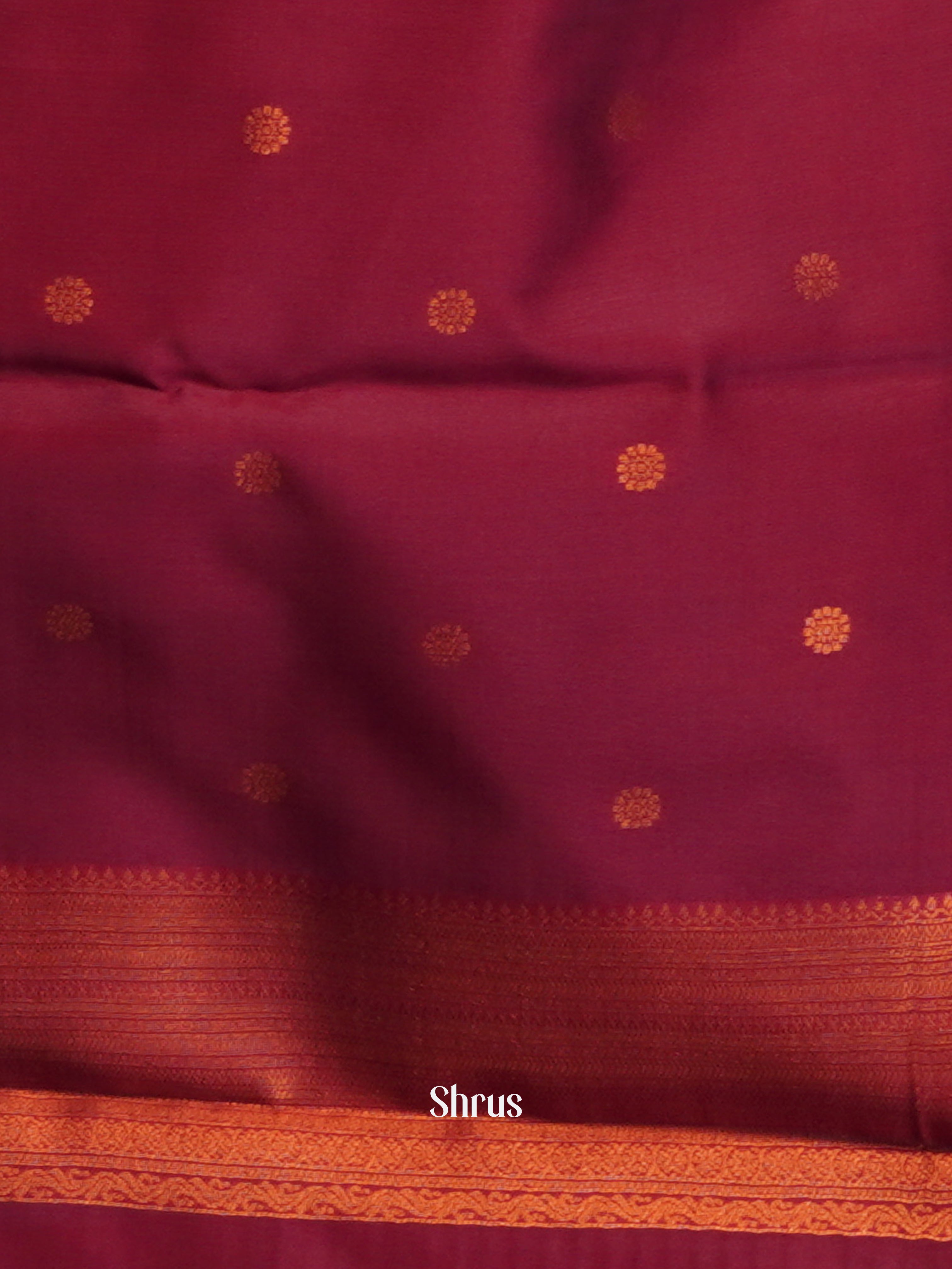 Green & Maroon - Semi Arani Silk Saree - Shop on ShrusEternity.com