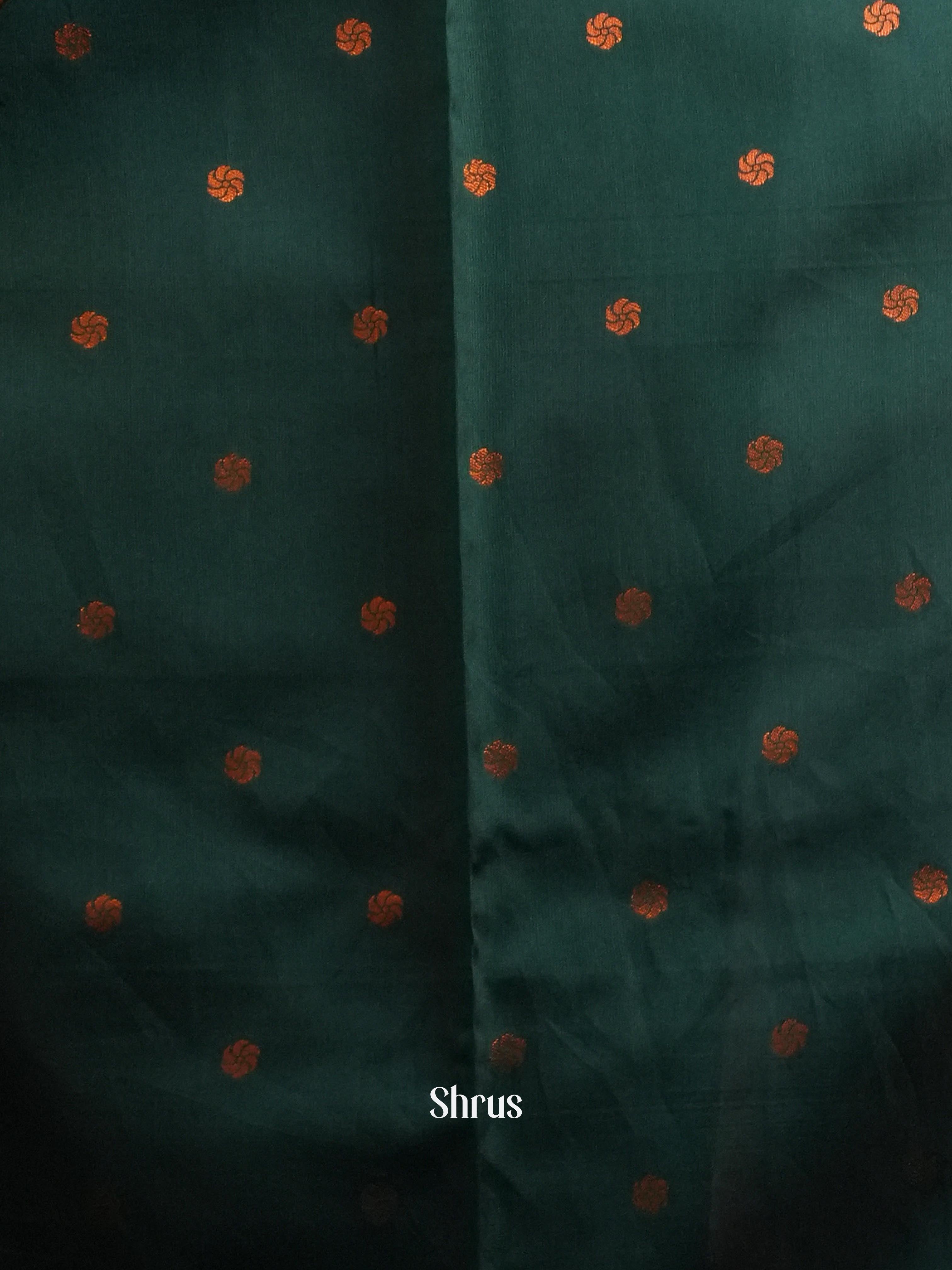 Wine & Green- Semi Arani Silk Saree - Shop on ShrusEternity.com