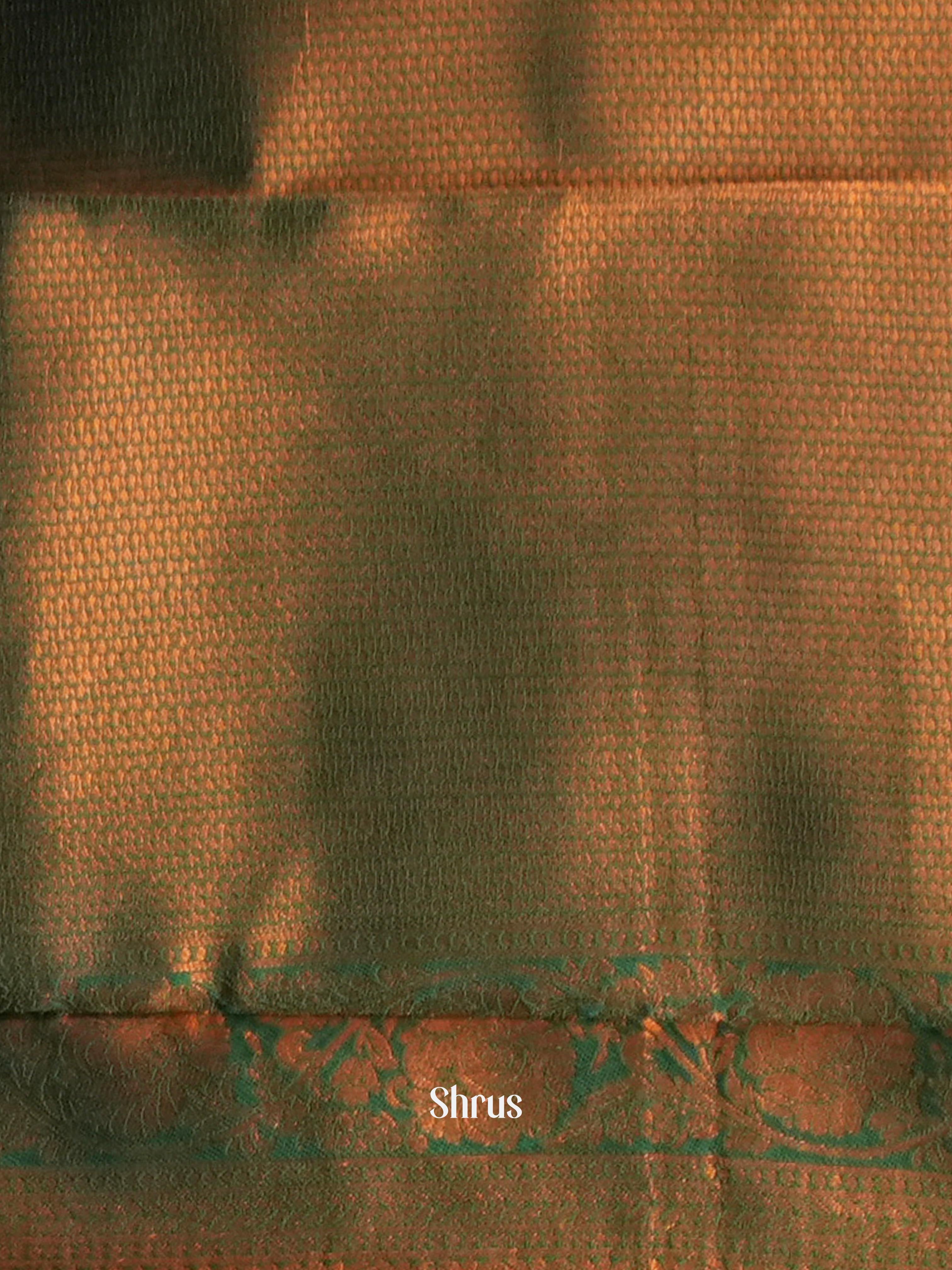 Wine & Green - Semi Arani Silk Saree - Shop on ShrusEternity.com