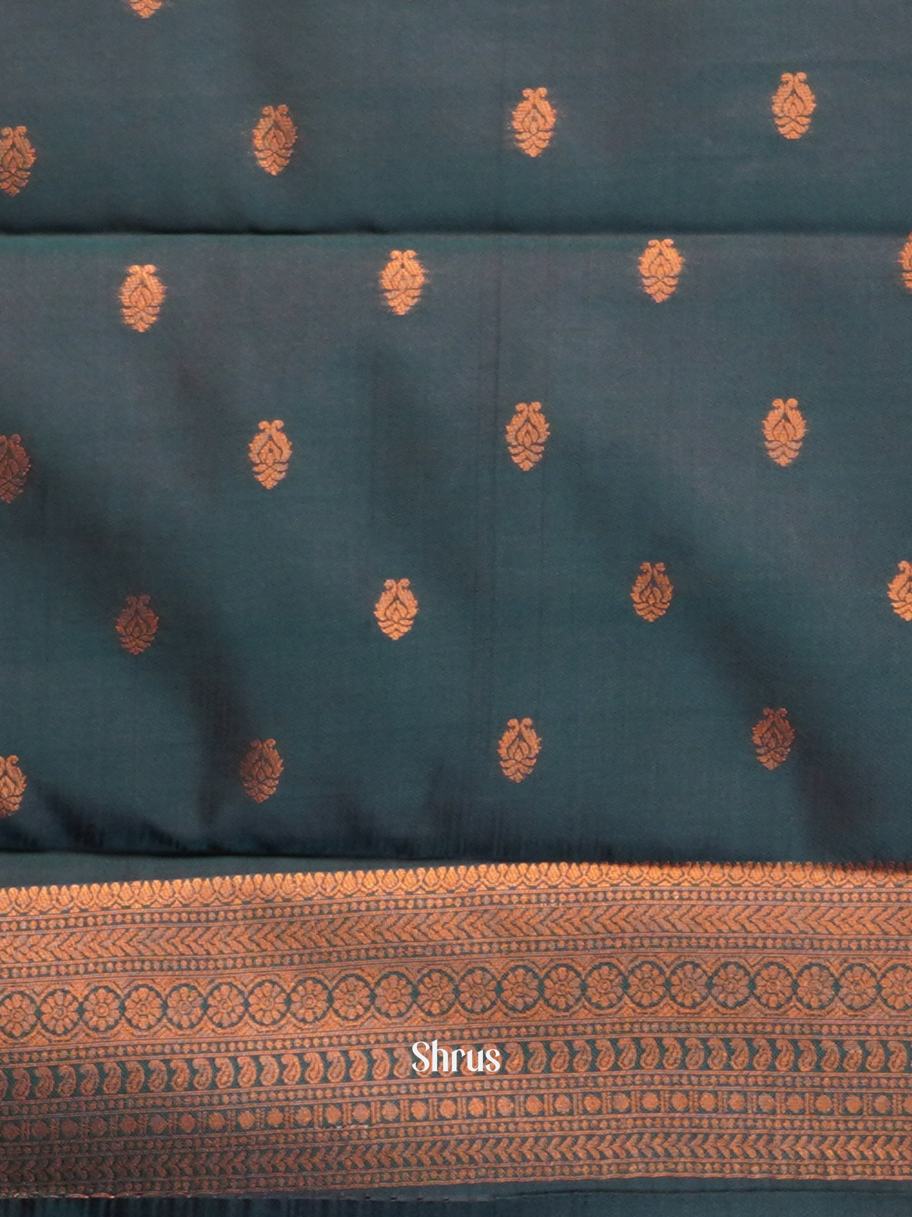 Purple & Green - Semi Arani Silk Saree - Shop on ShrusEternity.com