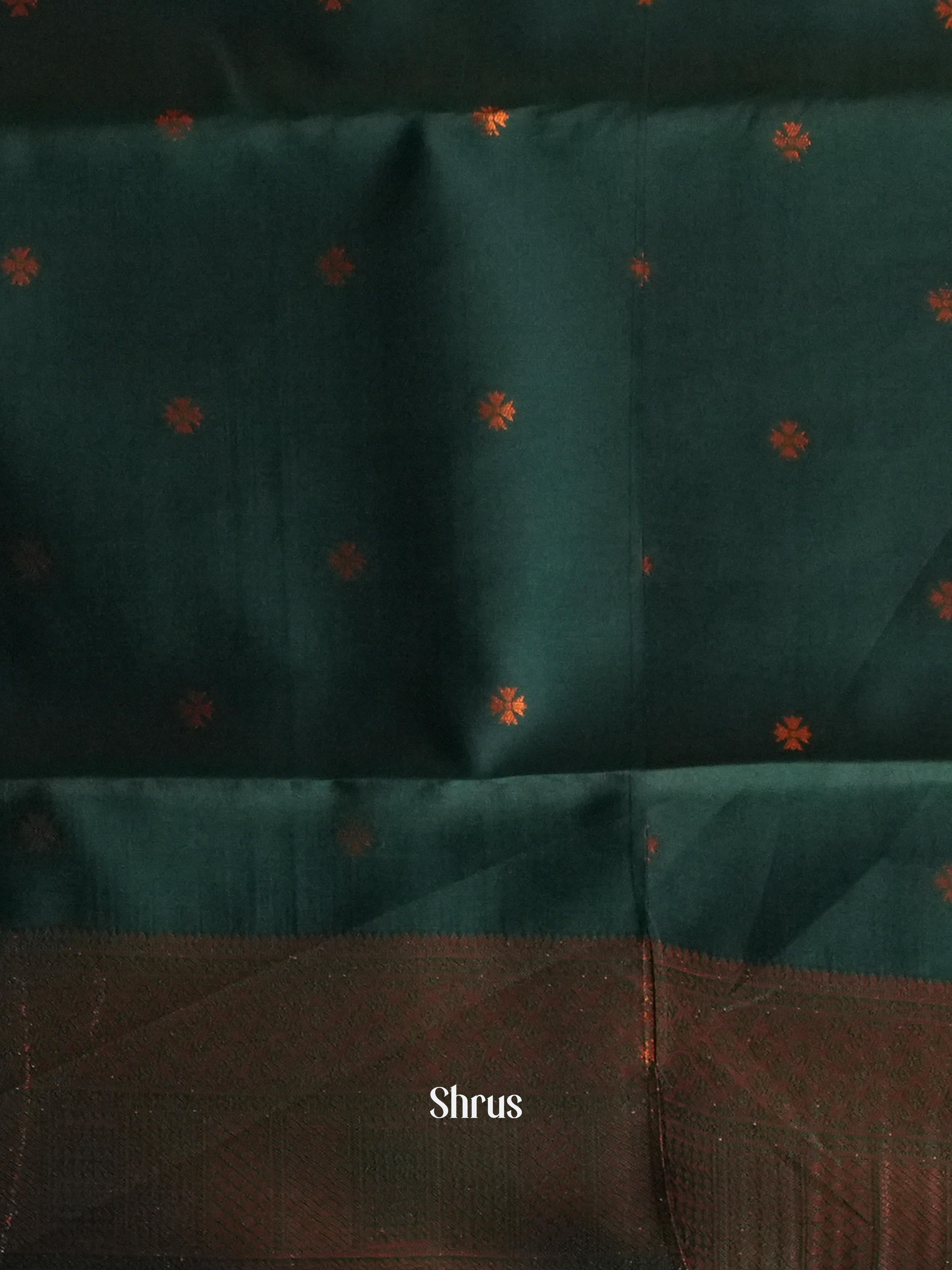 Red & Green - Semi Arani Silk Saree - Shop on ShrusEternity.com