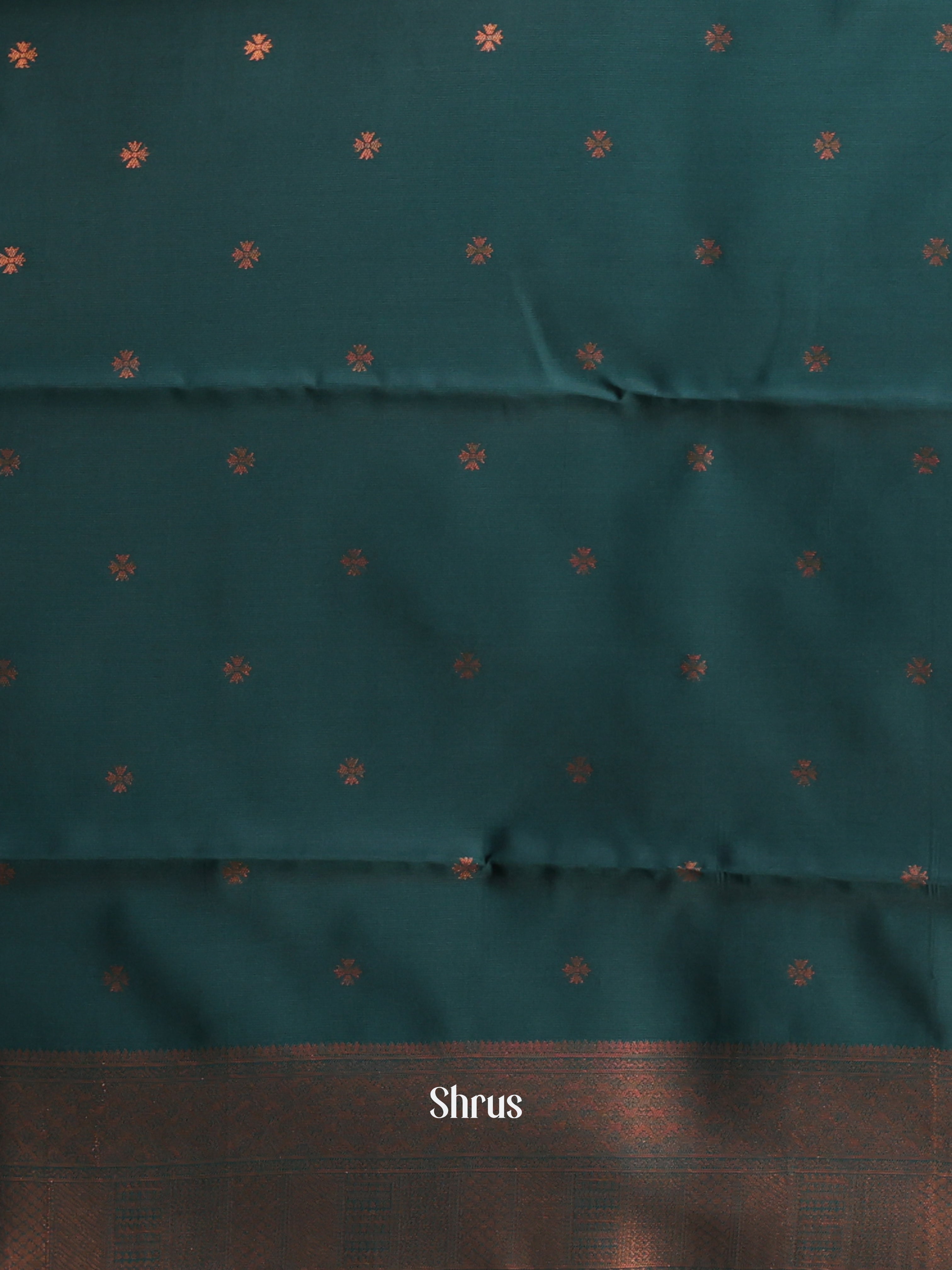 Peach & Green- Semi Arani Silk Saree - Shop on ShrusEternity.com