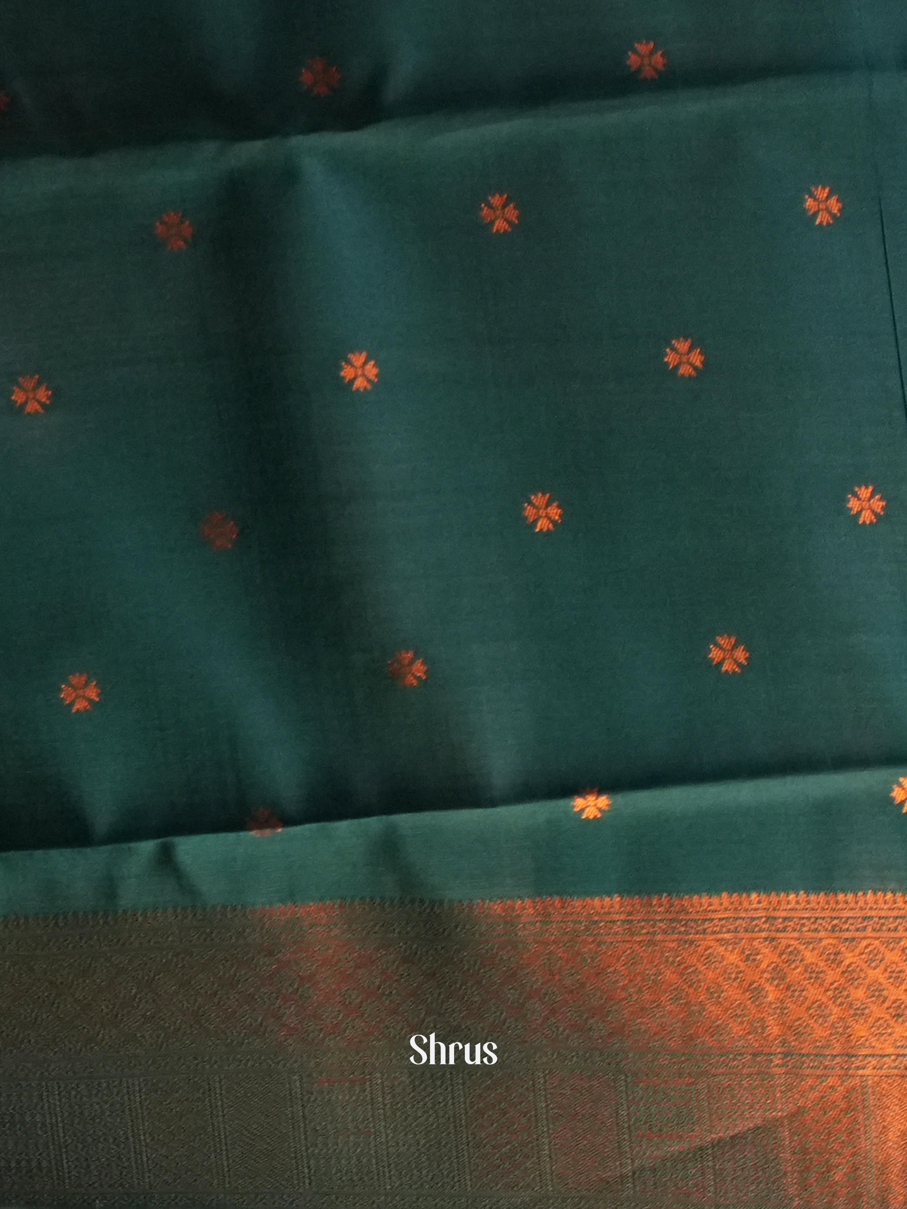 Lite Green & Green- Semi Arani Silk Saree - Shop on ShrusEternity.com