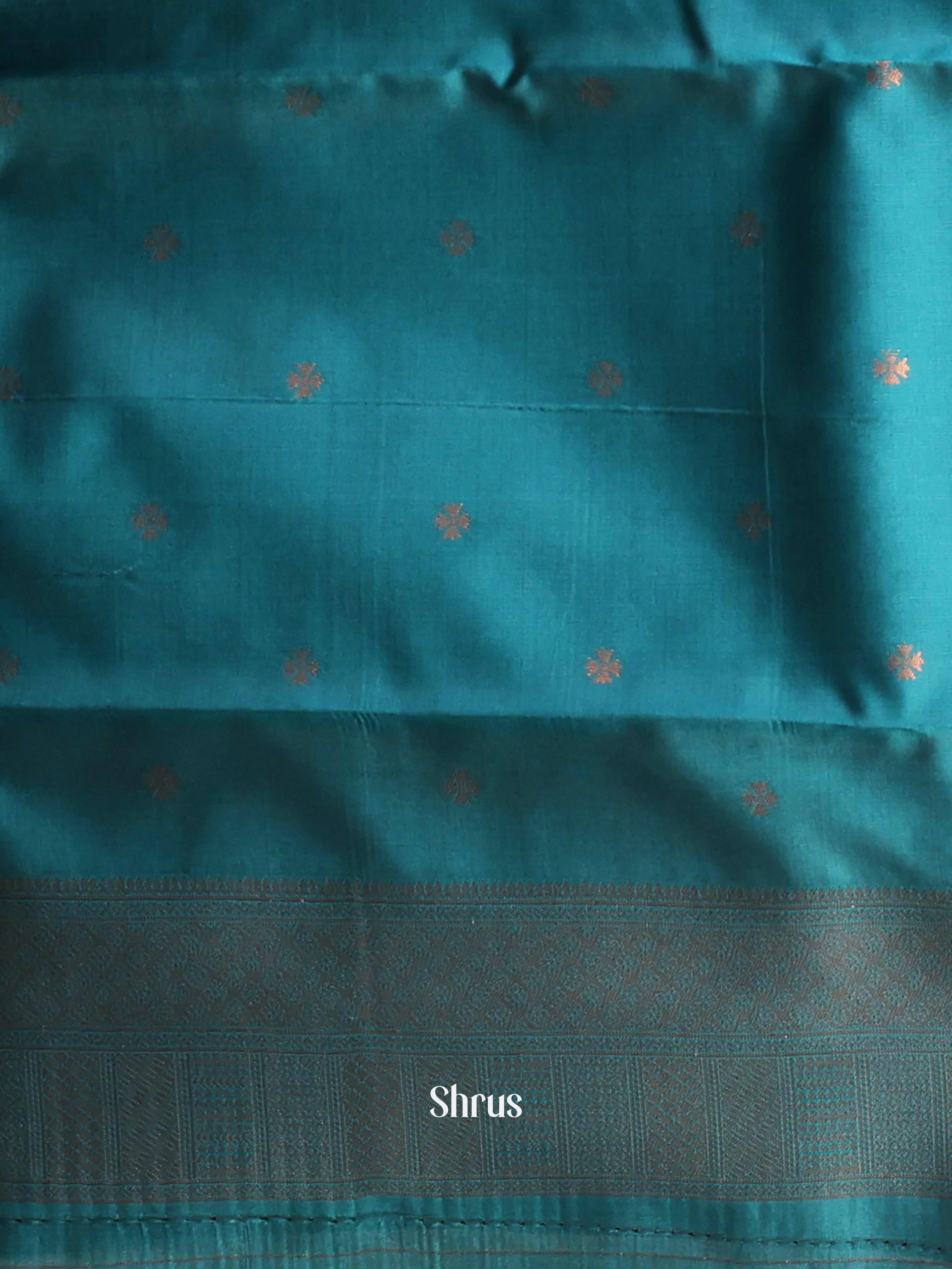 Violet & Blue - Semi Arani Silk Saree - Shop on ShrusEternity.com