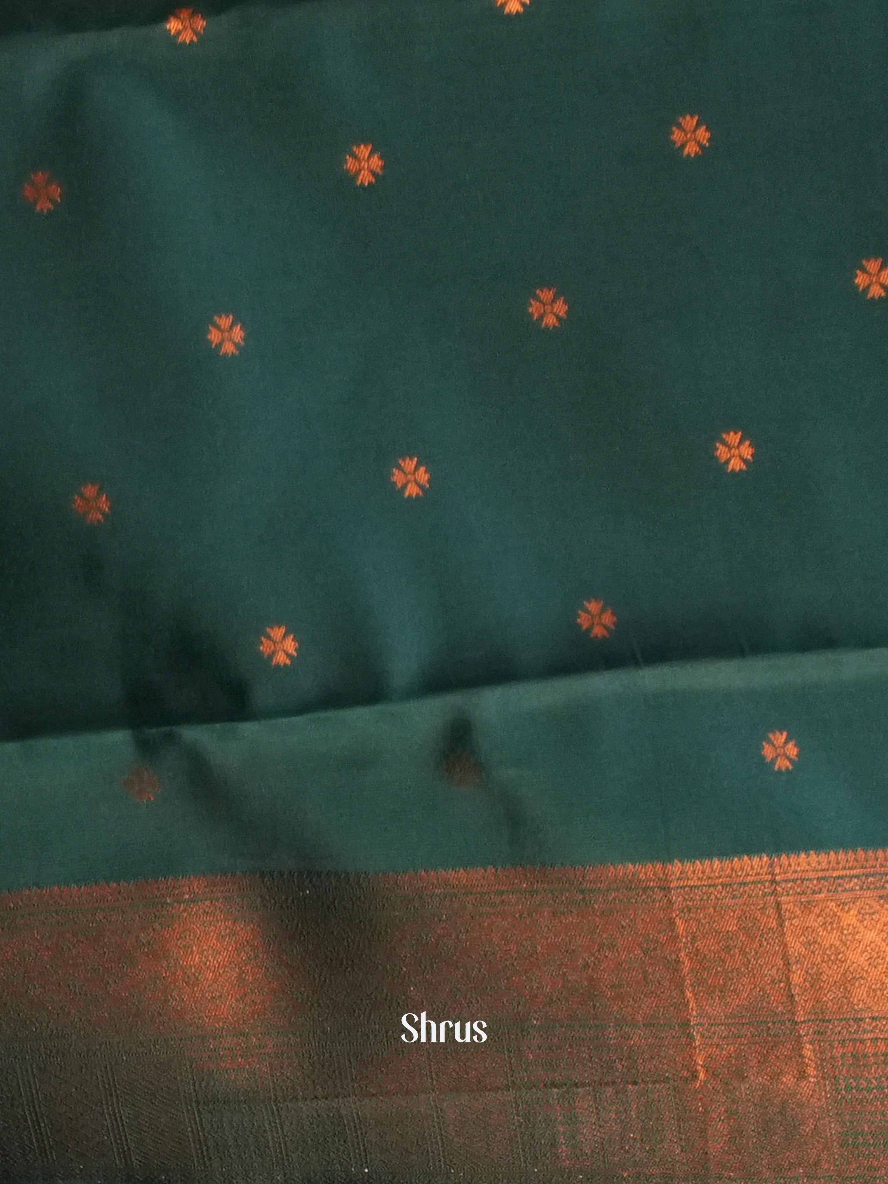 Mustard & Green -Semi Arani Silk Saree - Shop on ShrusEternity.com