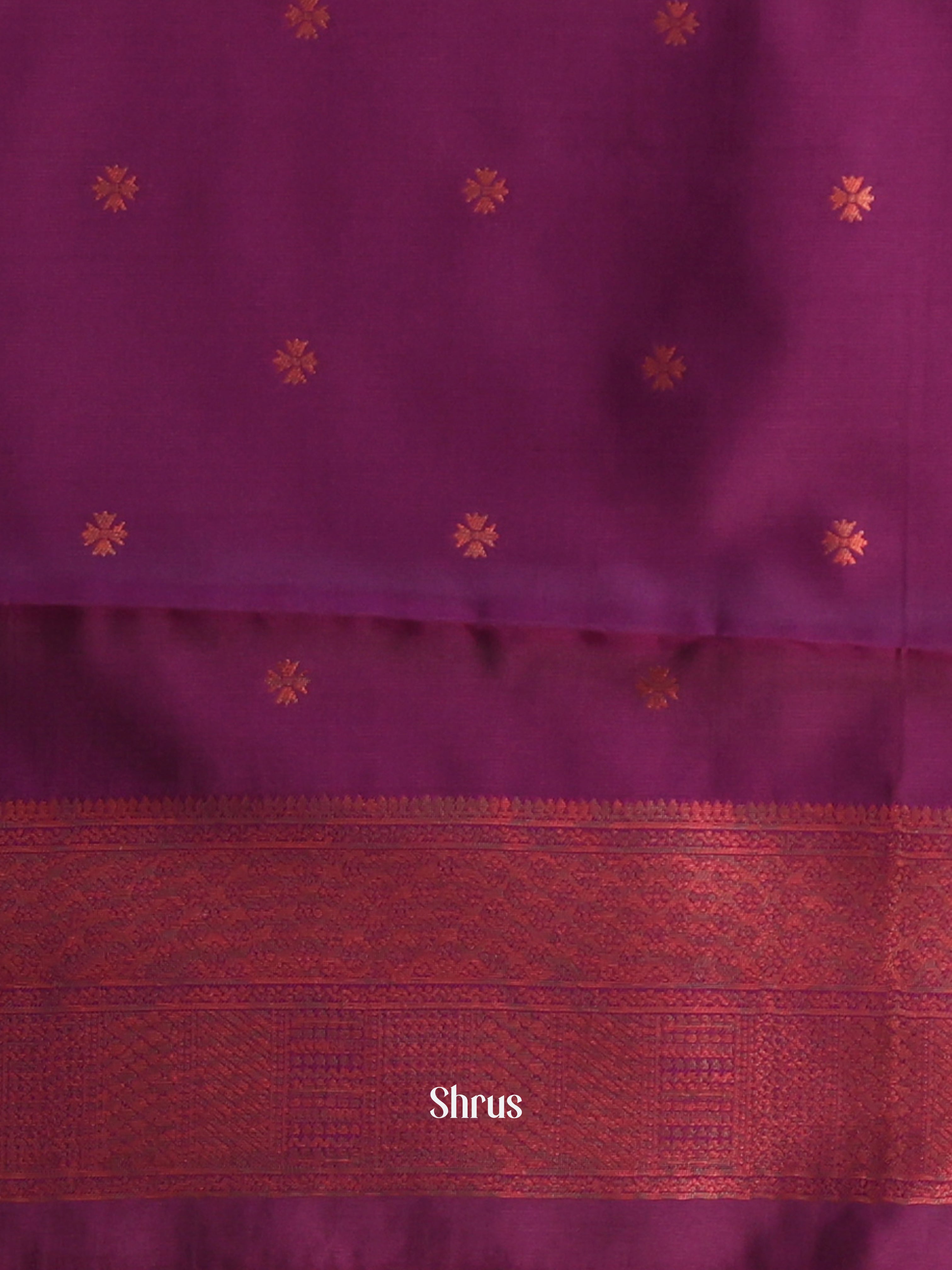 Lavender & Purple- Semi Arani Silk Saree - Shop on ShrusEternity.com