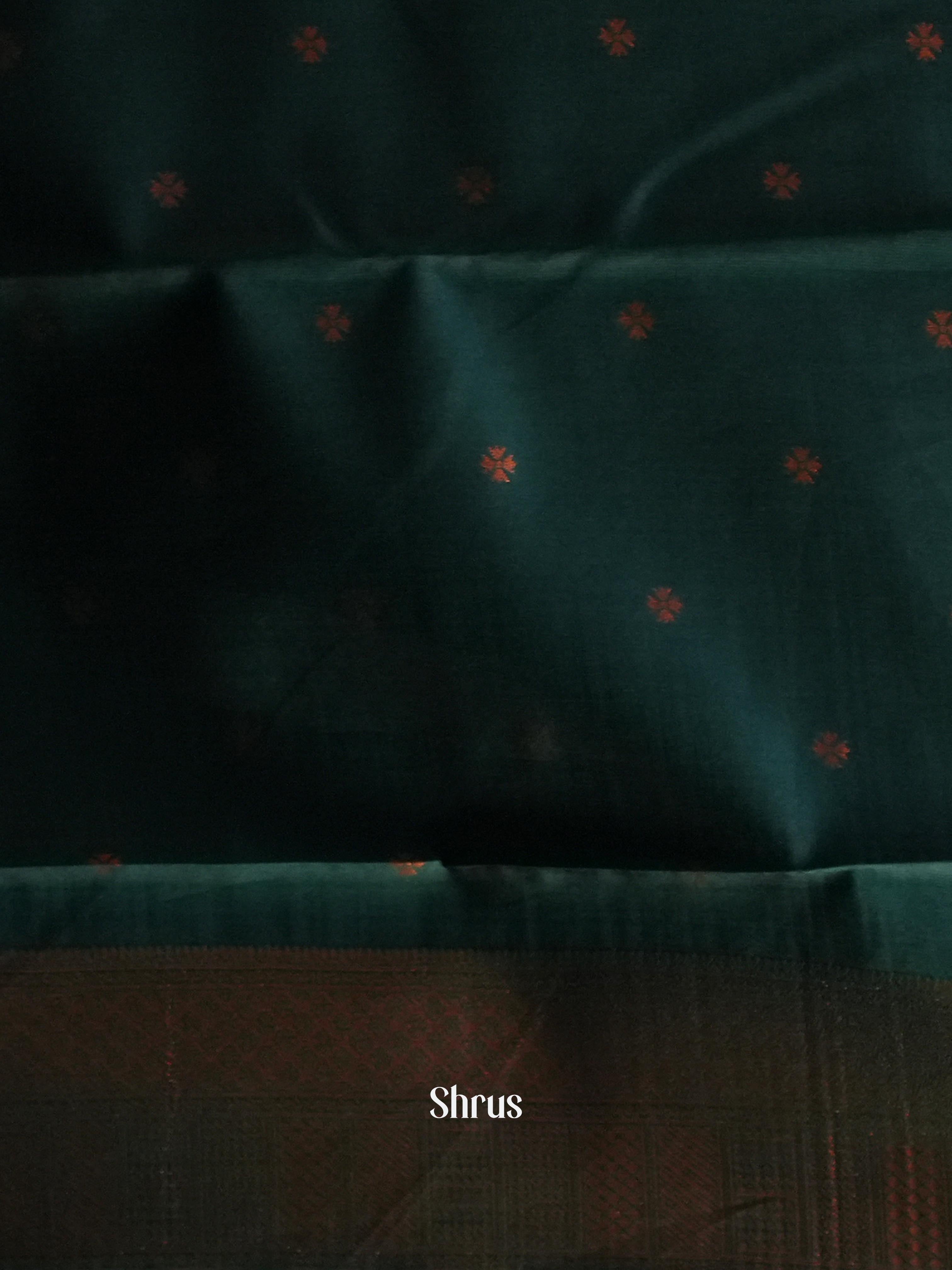 Wine & Green- Semi Arani Silk Saree - Shop on ShrusEternity.com