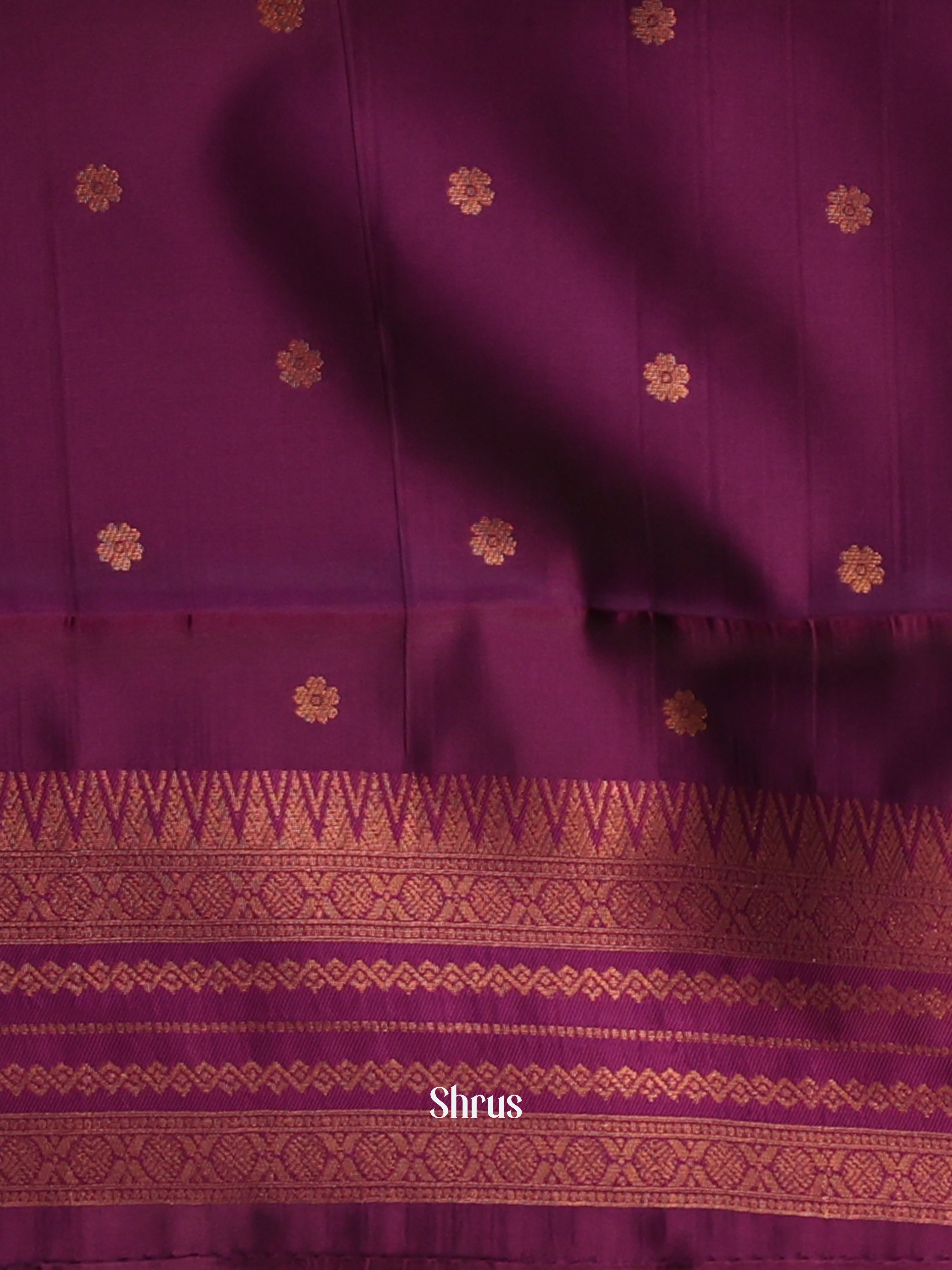 Pink & Purple - Semi Arani Silk Saree - Shop on ShrusEternity.com