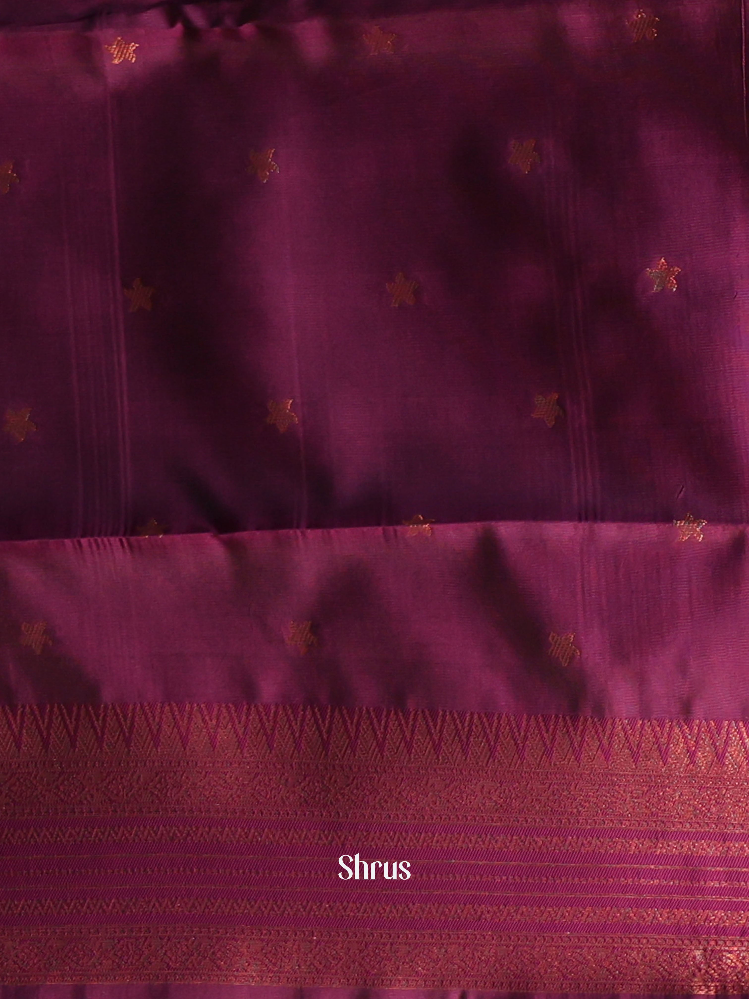 Green & Purple - Semi Arani Silk Saree - Shop on ShrusEternity.com
