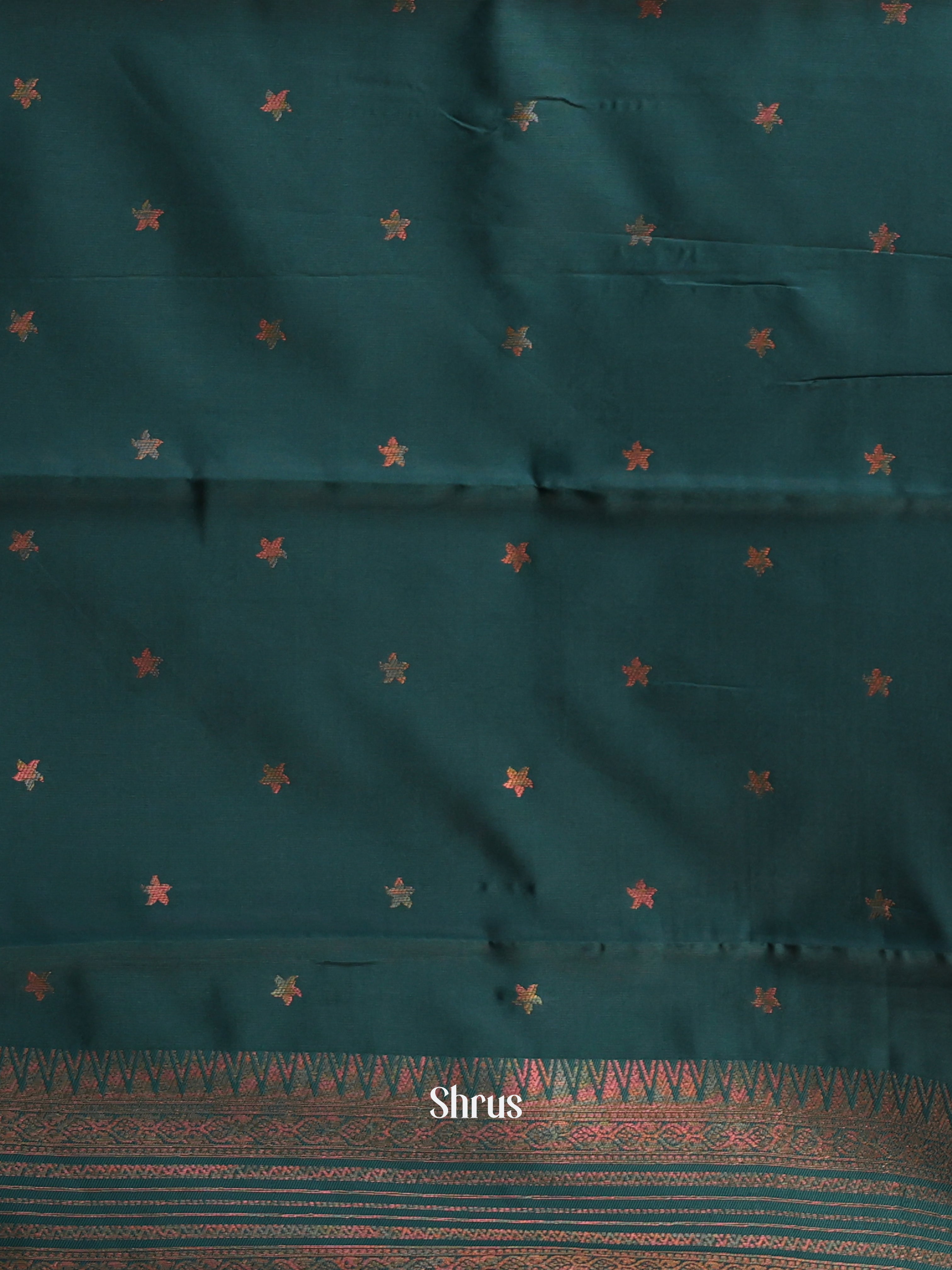 Dark Purple & Green - Semi Arani Silk Saree - Shop on ShrusEternity.com